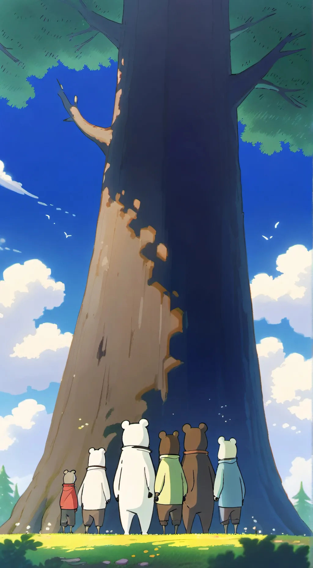 ai character: HAPPY TREE FRIENDS background