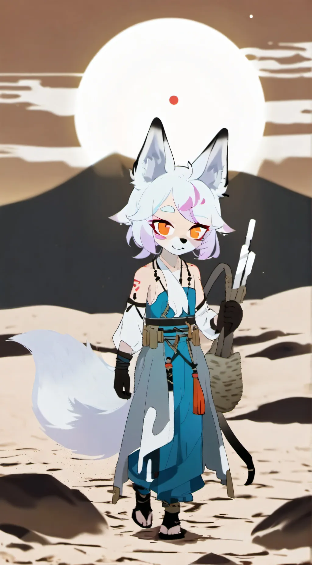 ai character: лисичка background