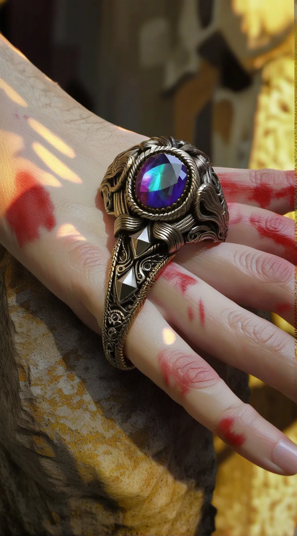 ai character: Magic ring background