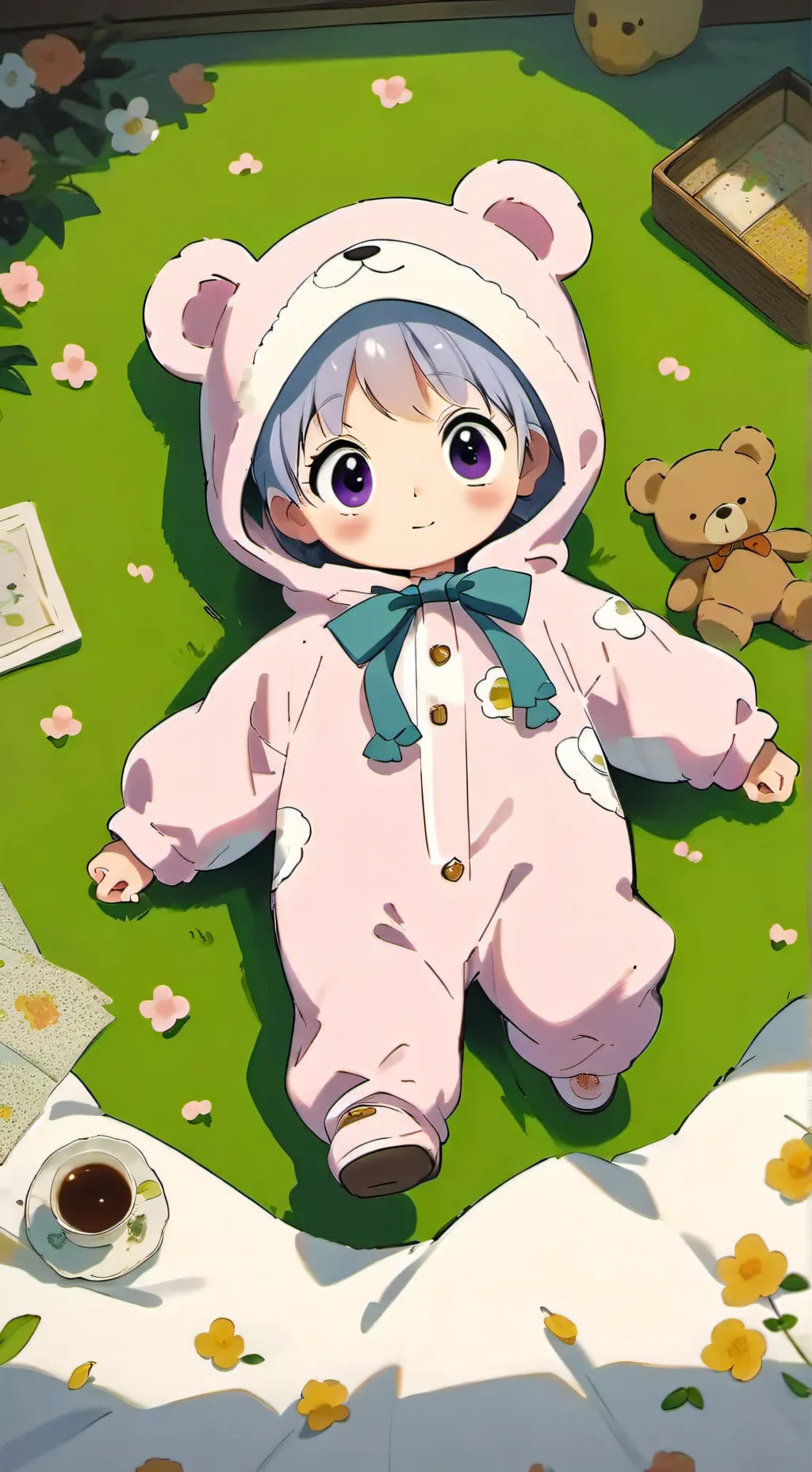 ai character: Bebé abandonada  background