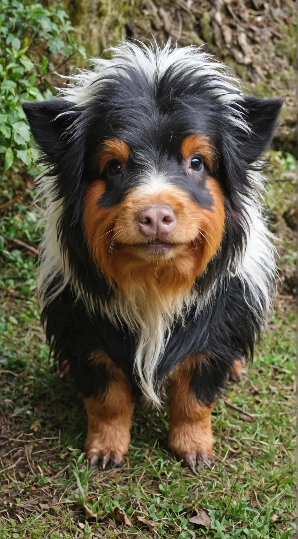 ai character: CH Kunekune  background