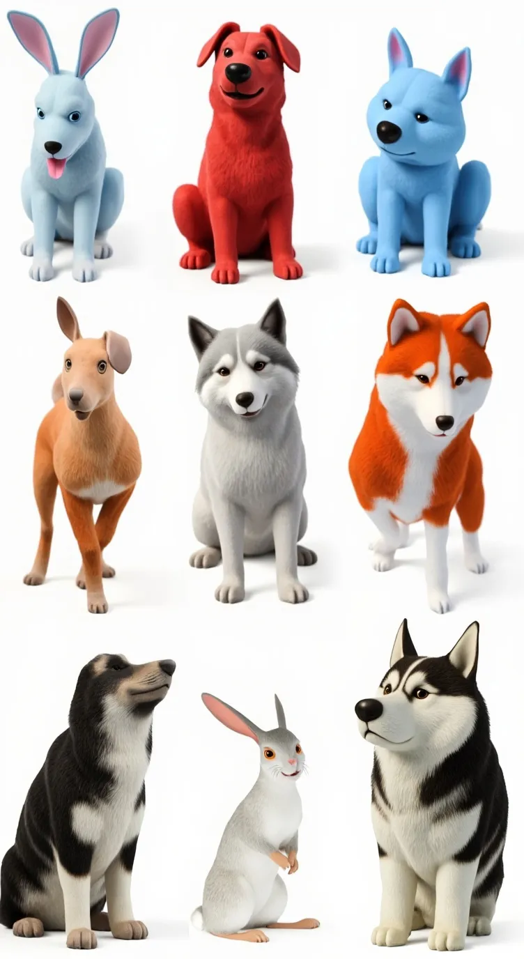 ai character: Mini Animals background