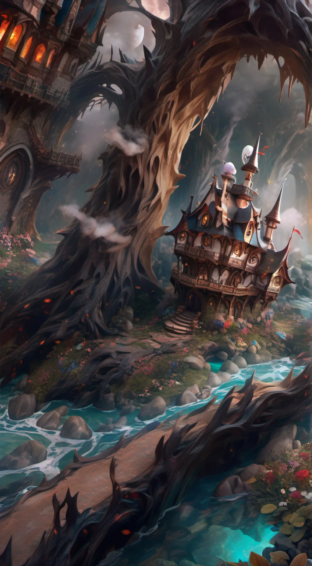 ai character: Willy Wonderland background