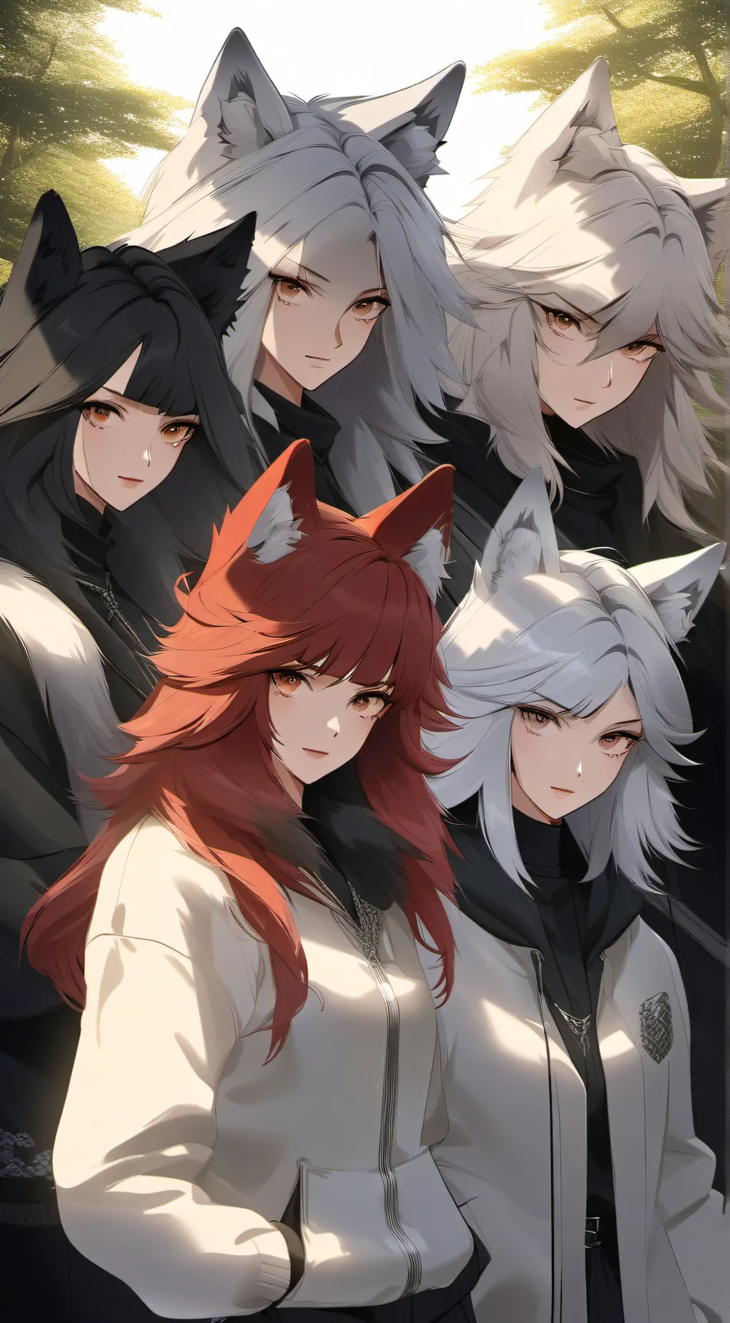 ai character: Wolf pack🎀🛍️🧸 background