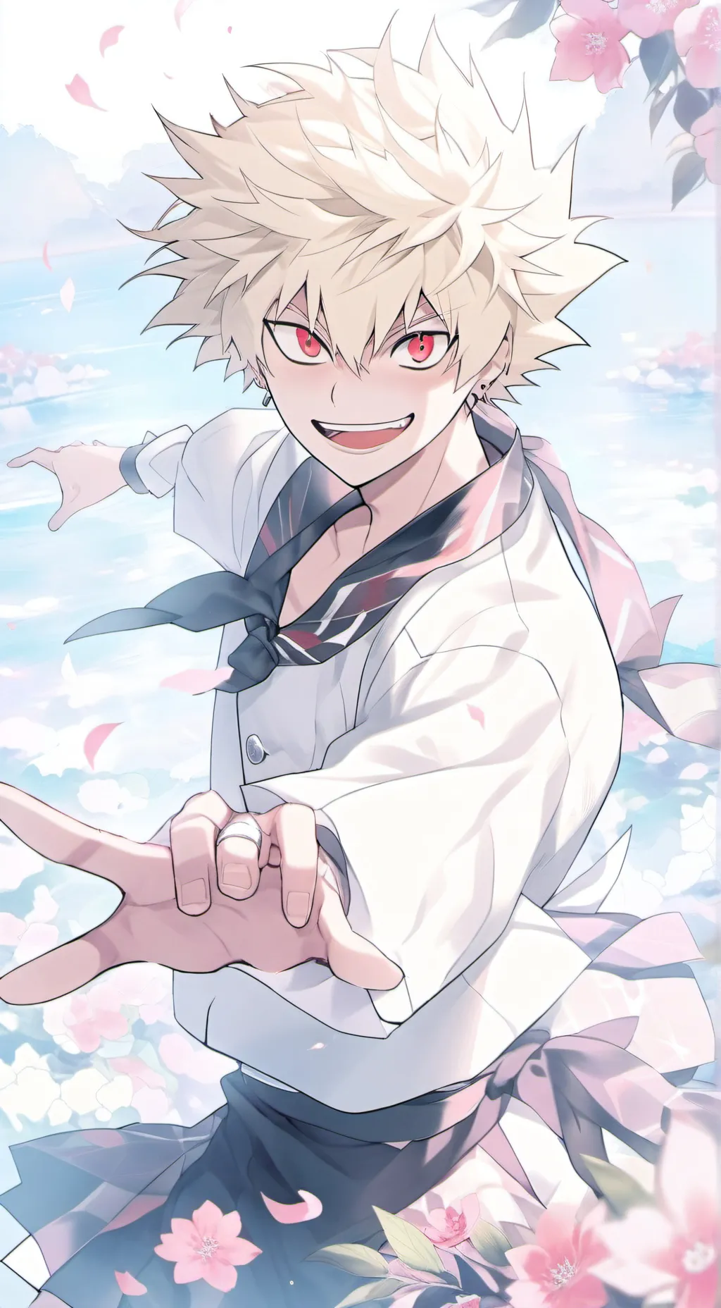 ai character: Bakugo and beku￼ background