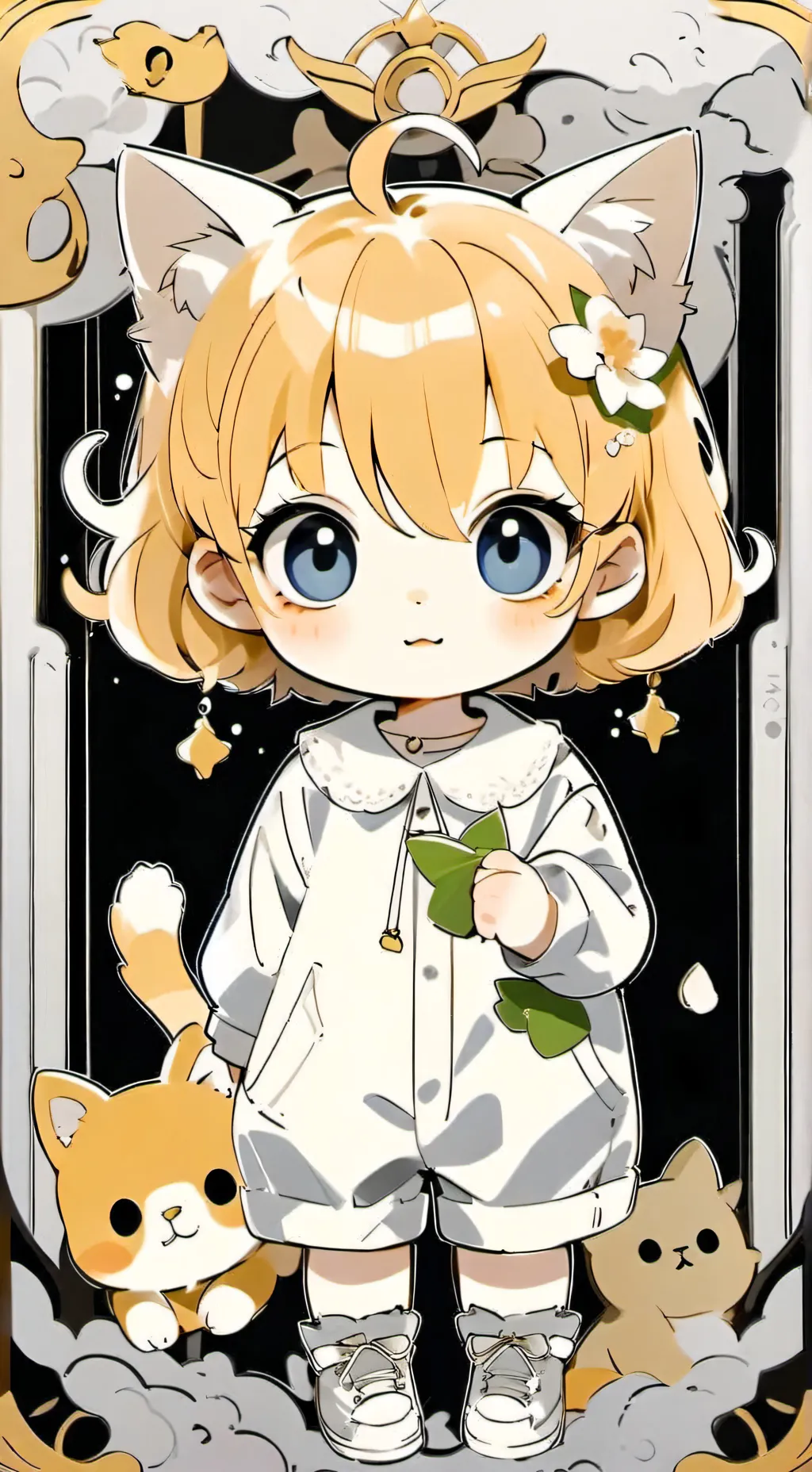 ai character: Baby neko Ellie  background