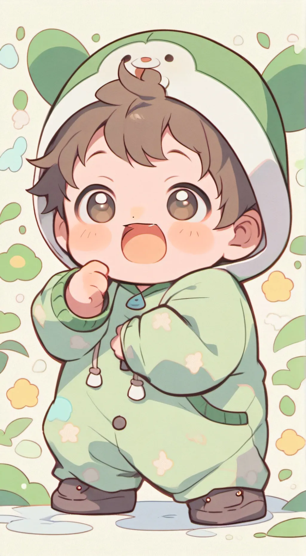 ai character: Sneezy Baby Boy  background