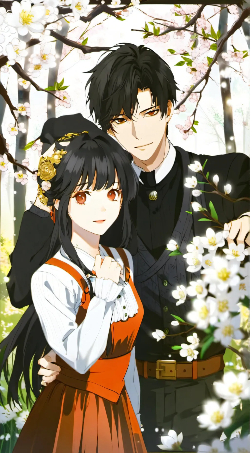 ai character: Katy and Alex  background