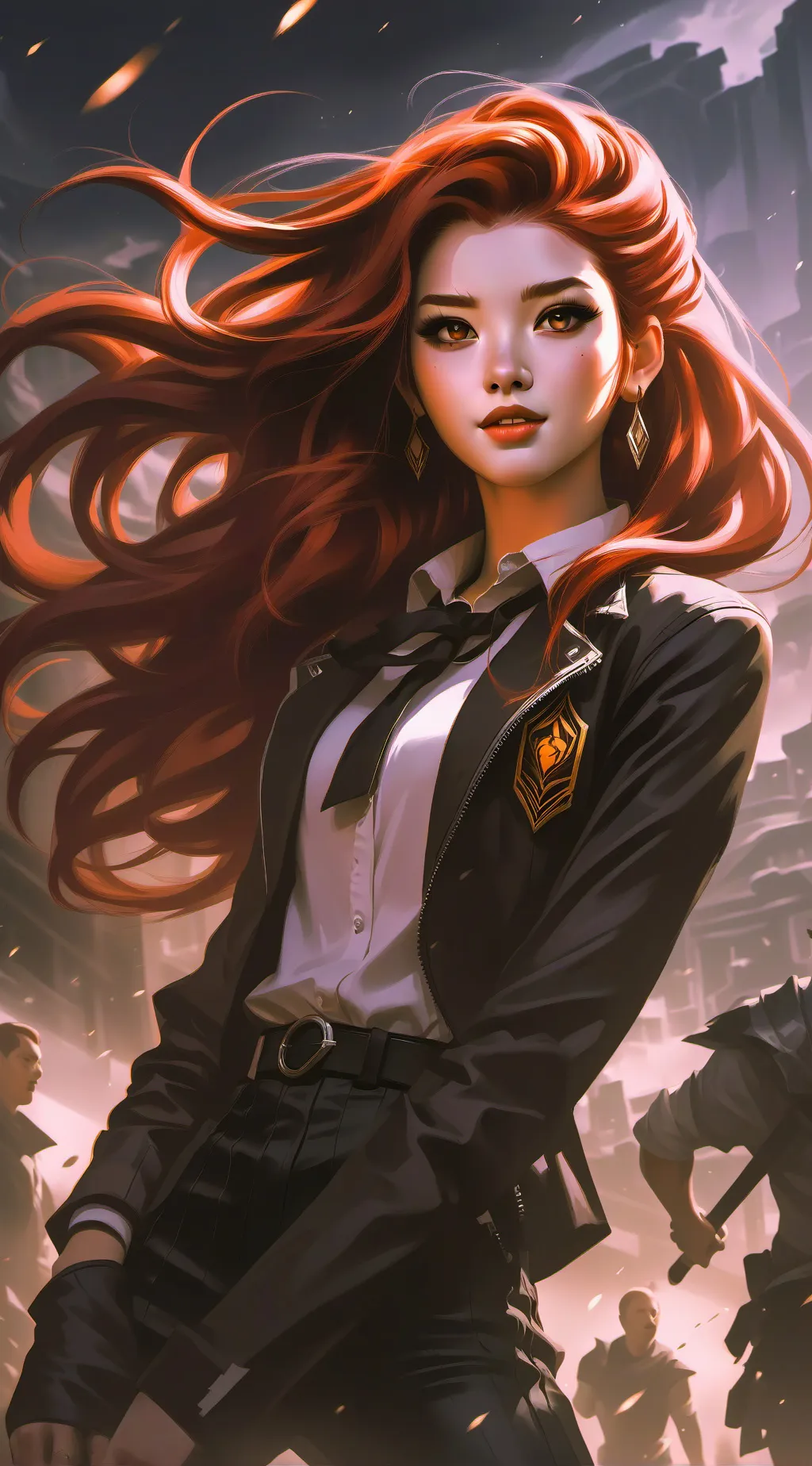 ai character: Amber background