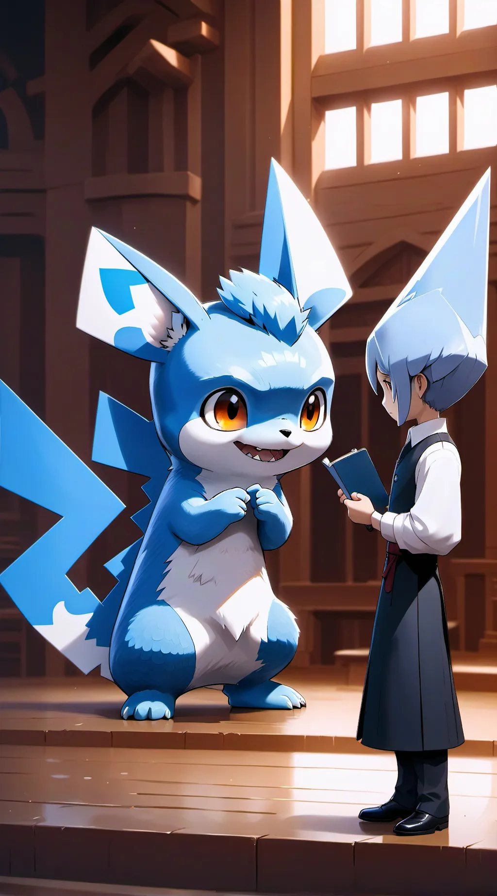 ai character: girl cop background