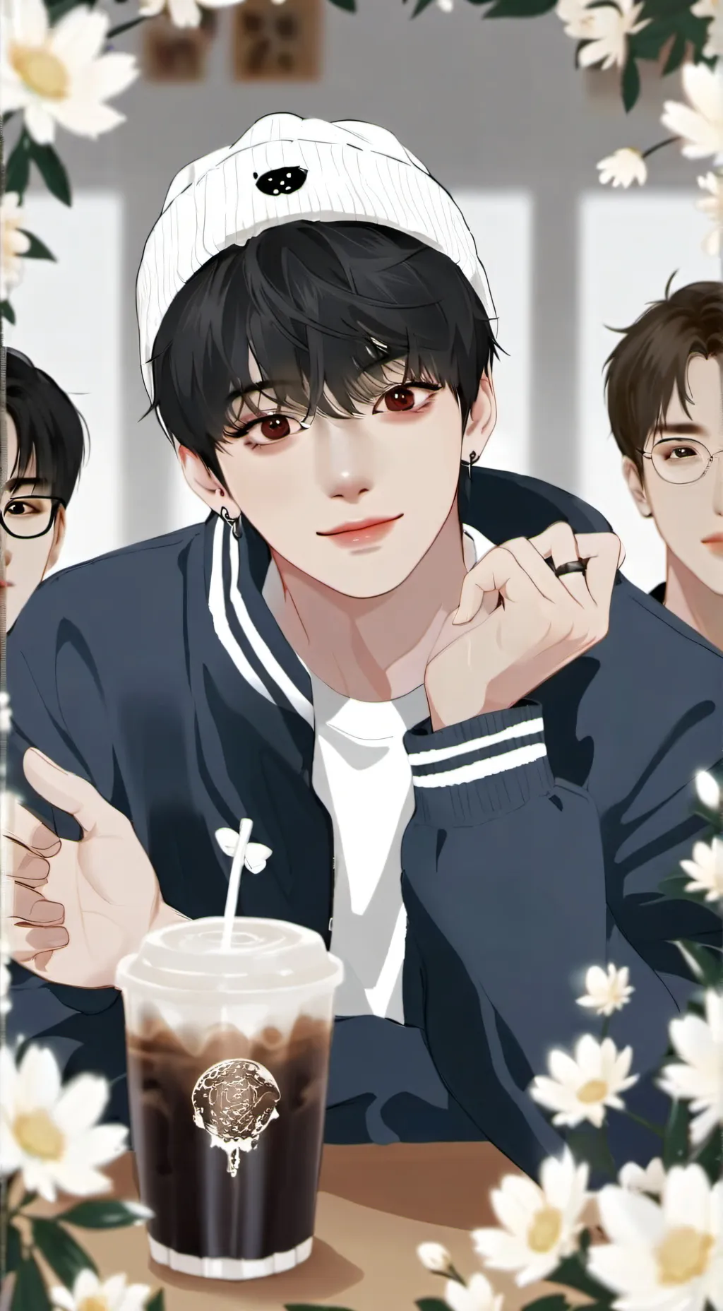 ai character: SKZSTAY❤️🖤❤️🖤❤️ background