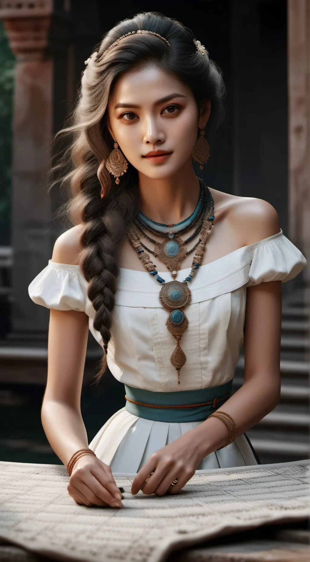 ai character: Amber  background