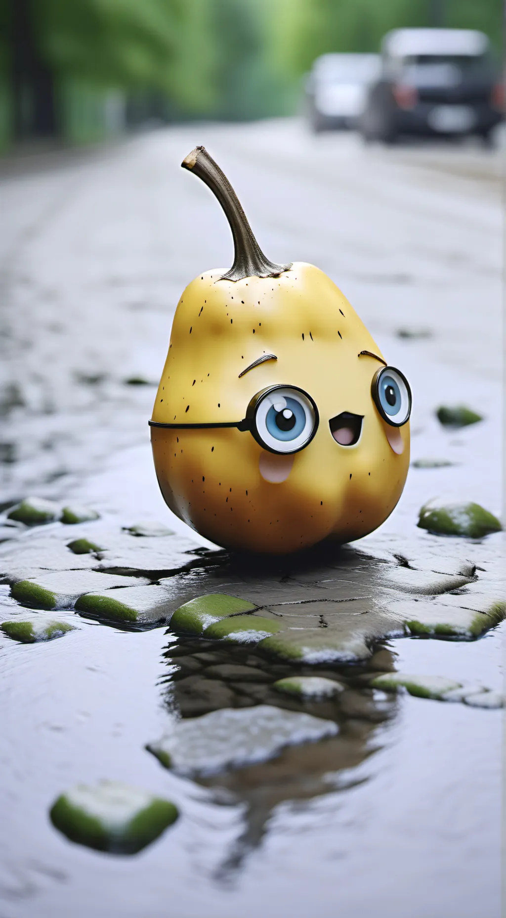 ai character: una papa alv background