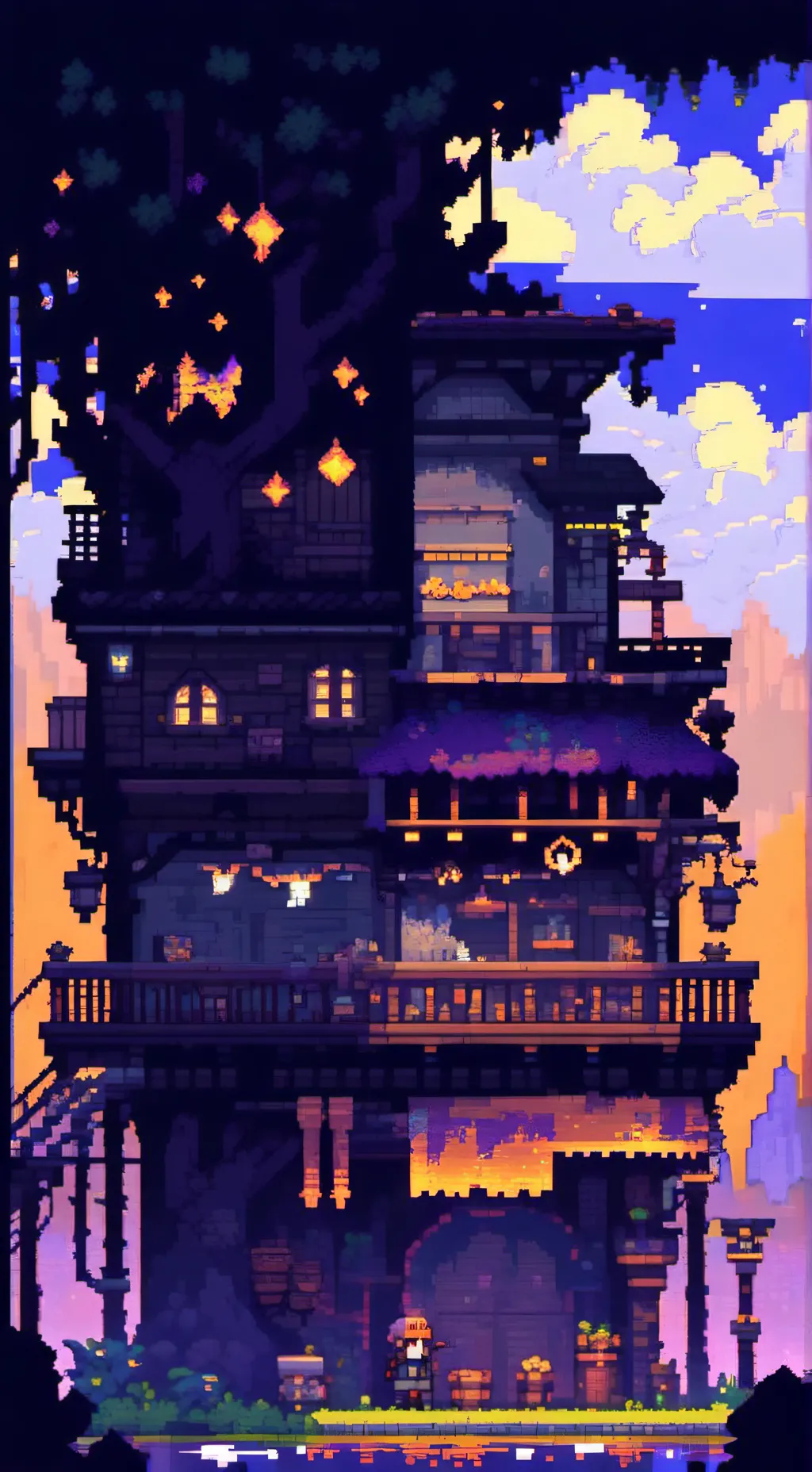 ai character: Haunted castle background