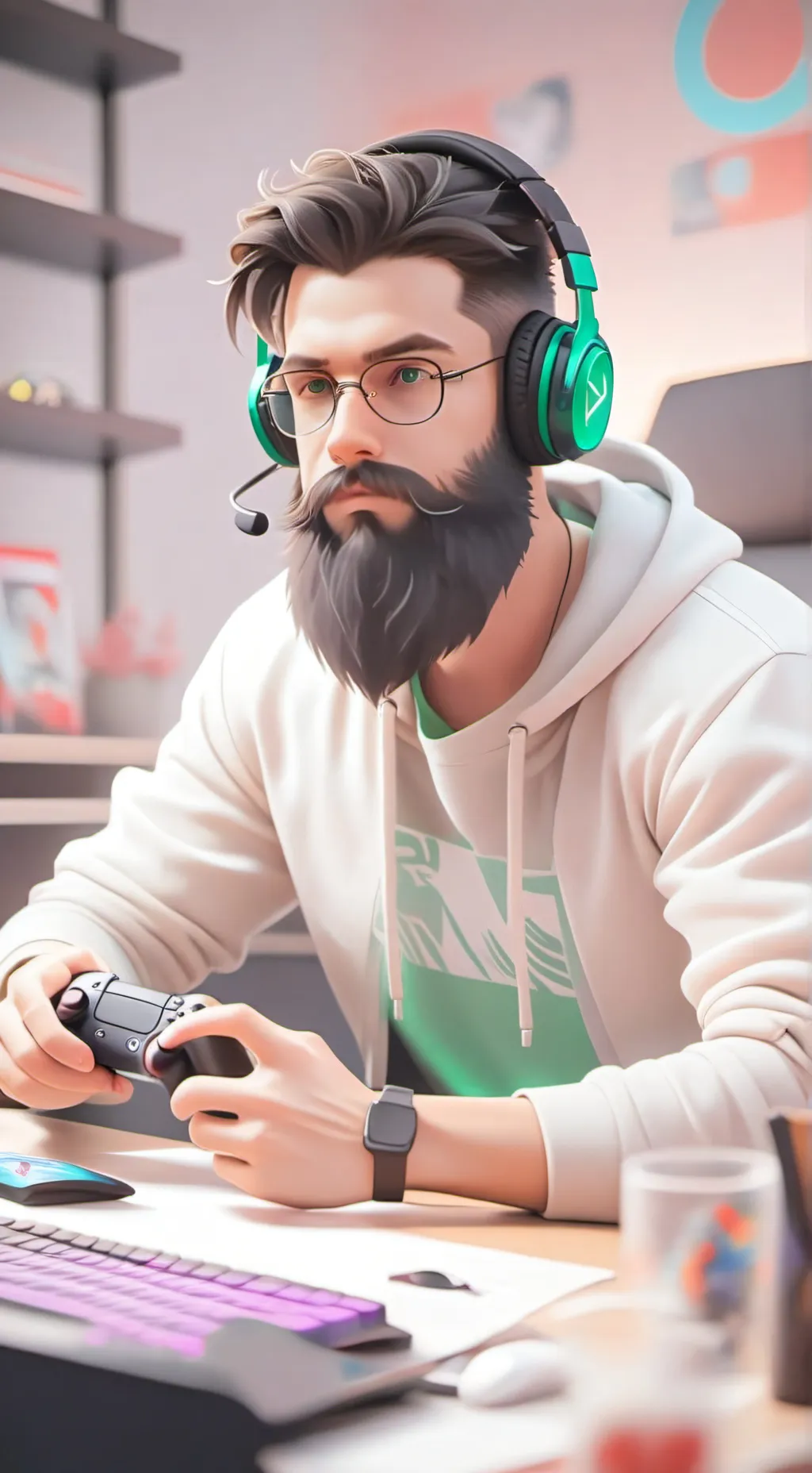 ai character: steve background