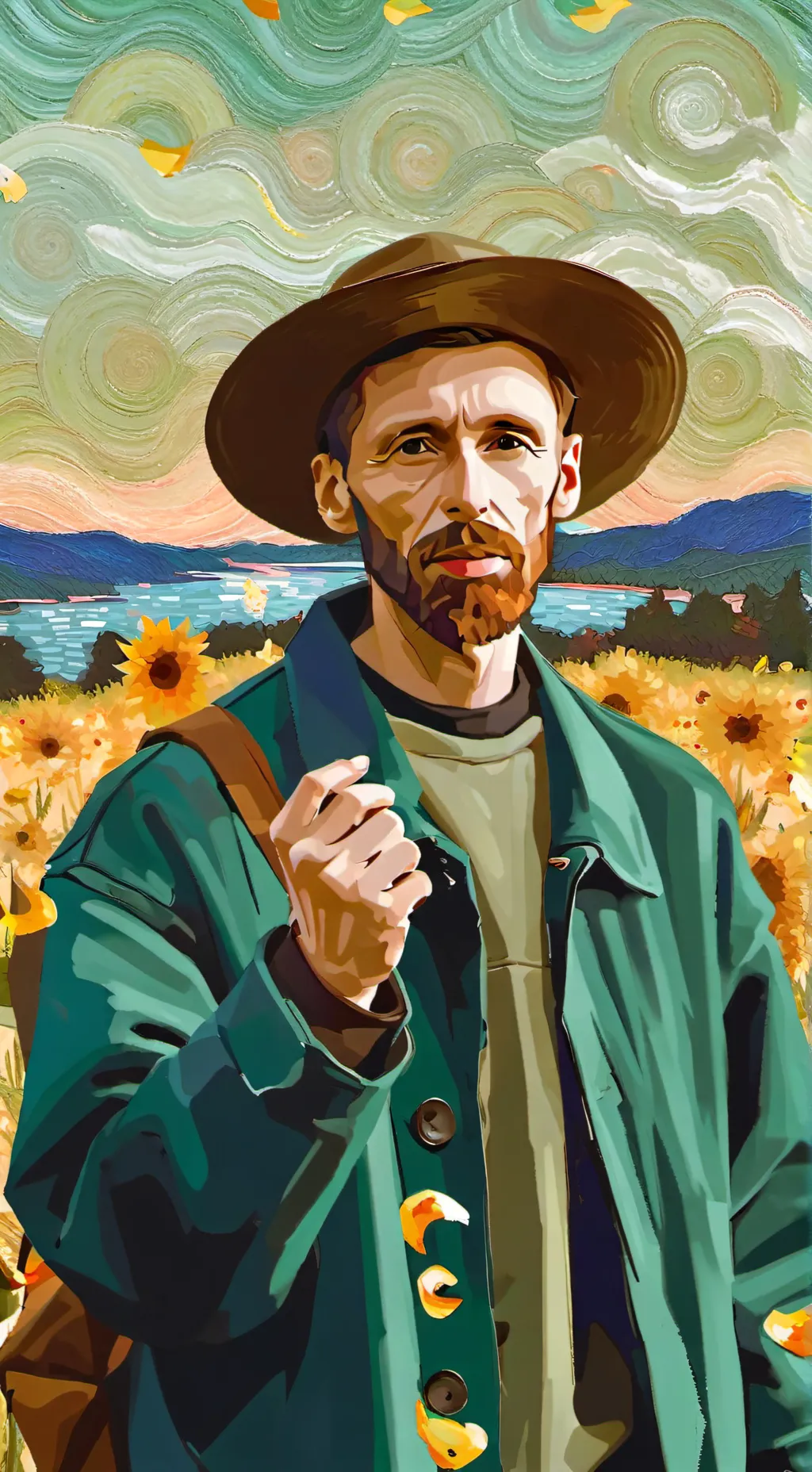 ai character: question  background