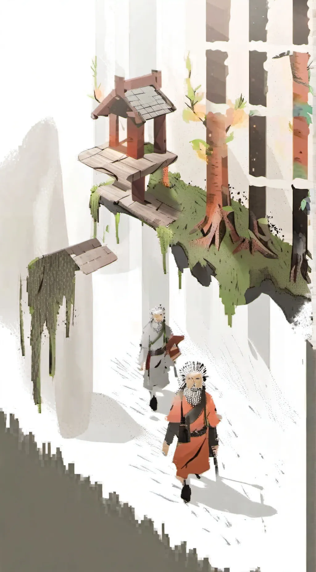 ai character: Winter and others  background