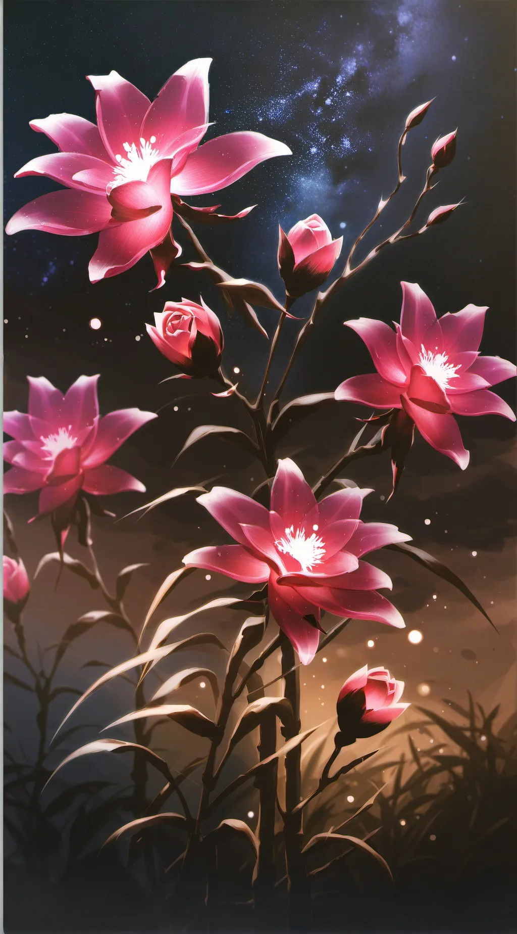 ai character: DW bloody pink AU background