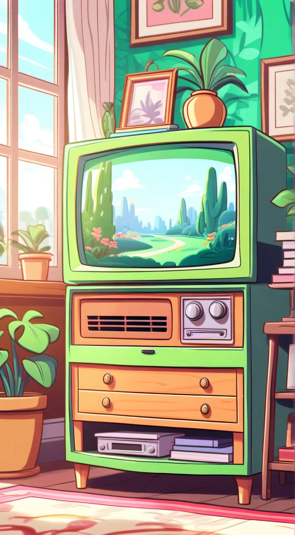 ai character: dandy world pickme background