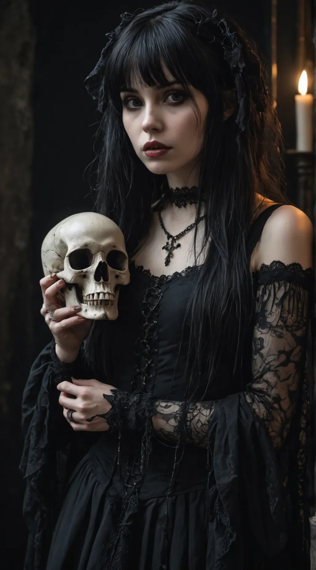 ai character: Wednesday Addams background