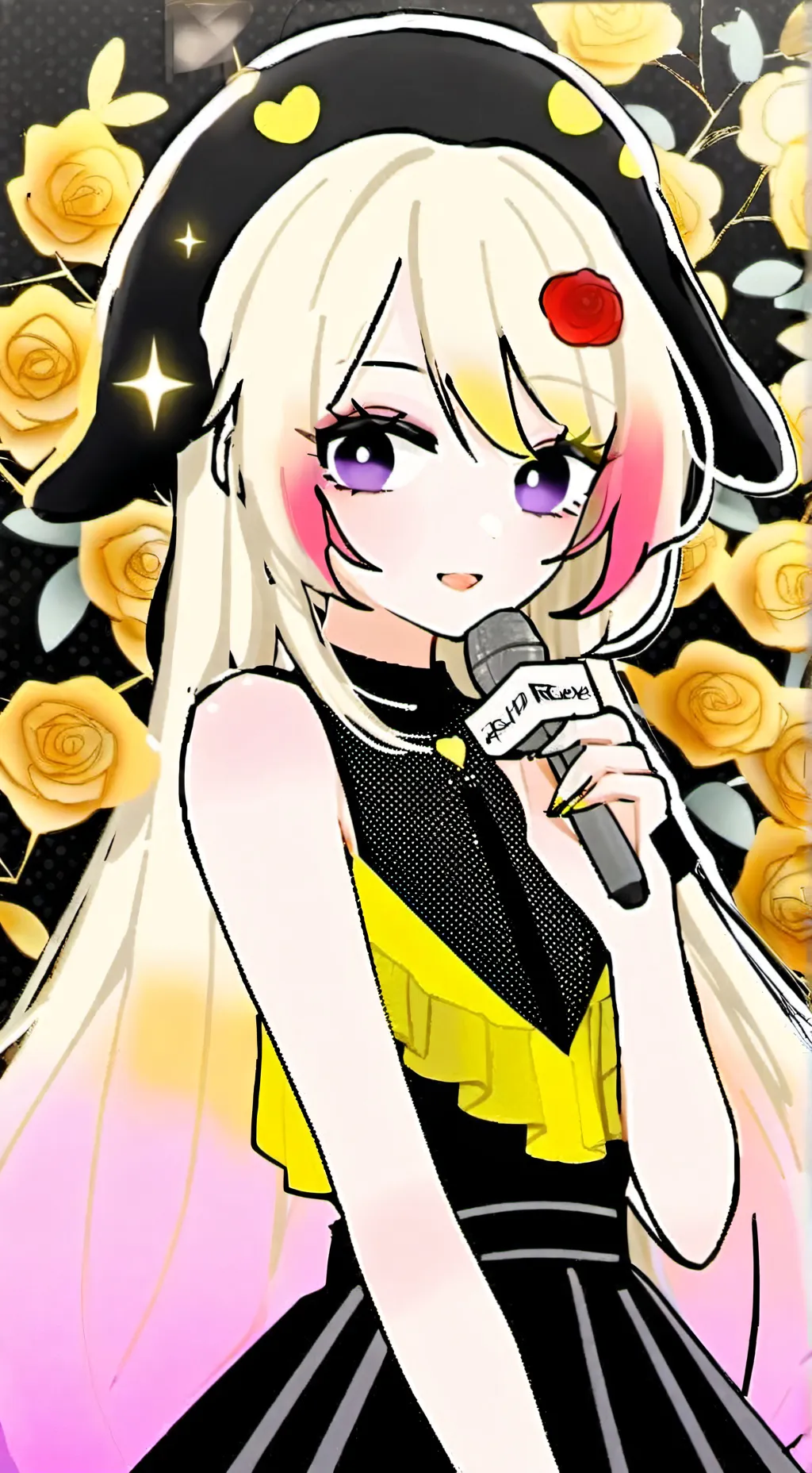 ai character: rose background