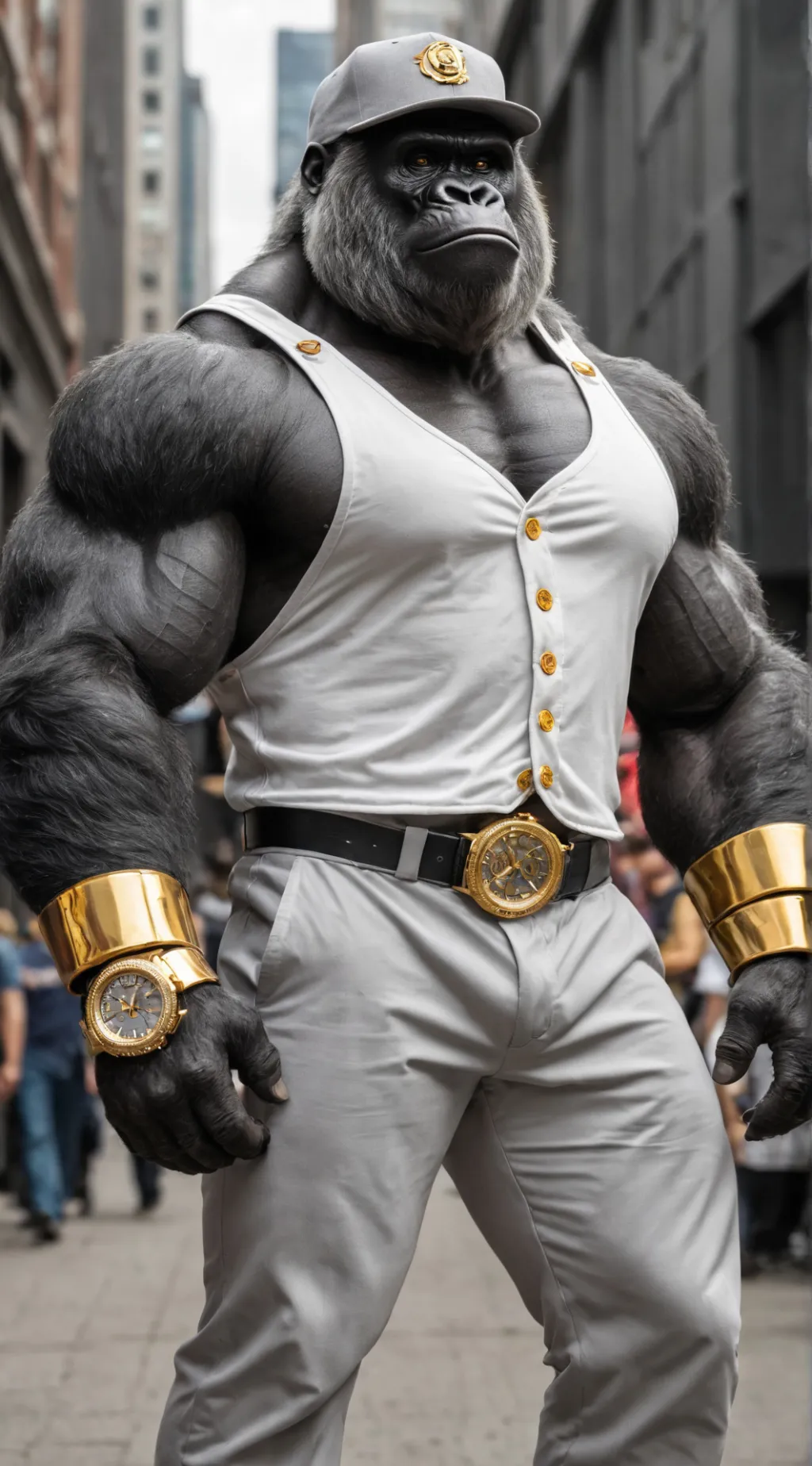 ai character: Gorilla King background