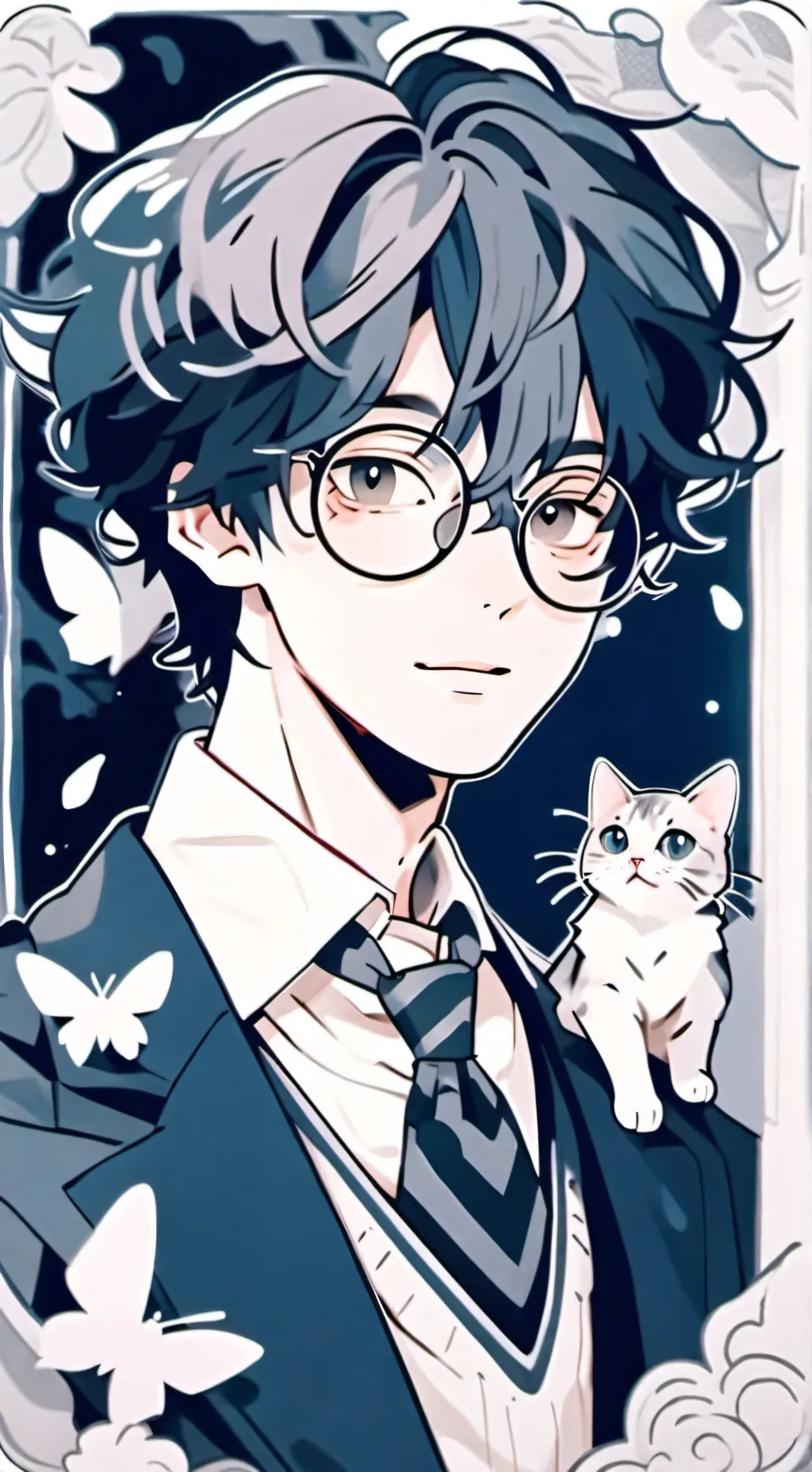 ai character: Harry Potter 🐱 background