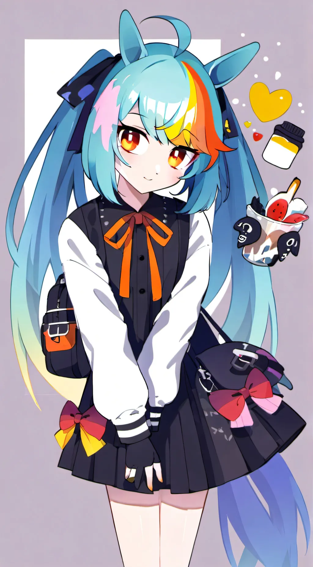 ai character: RainbowDash  background