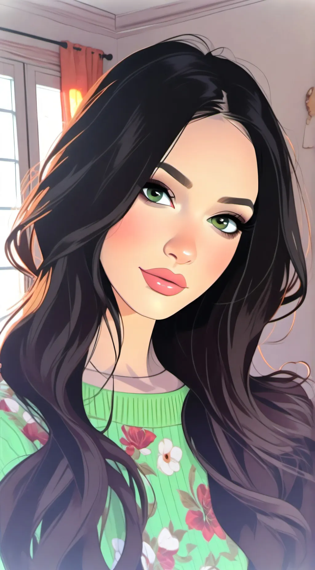 ai character: Luna background