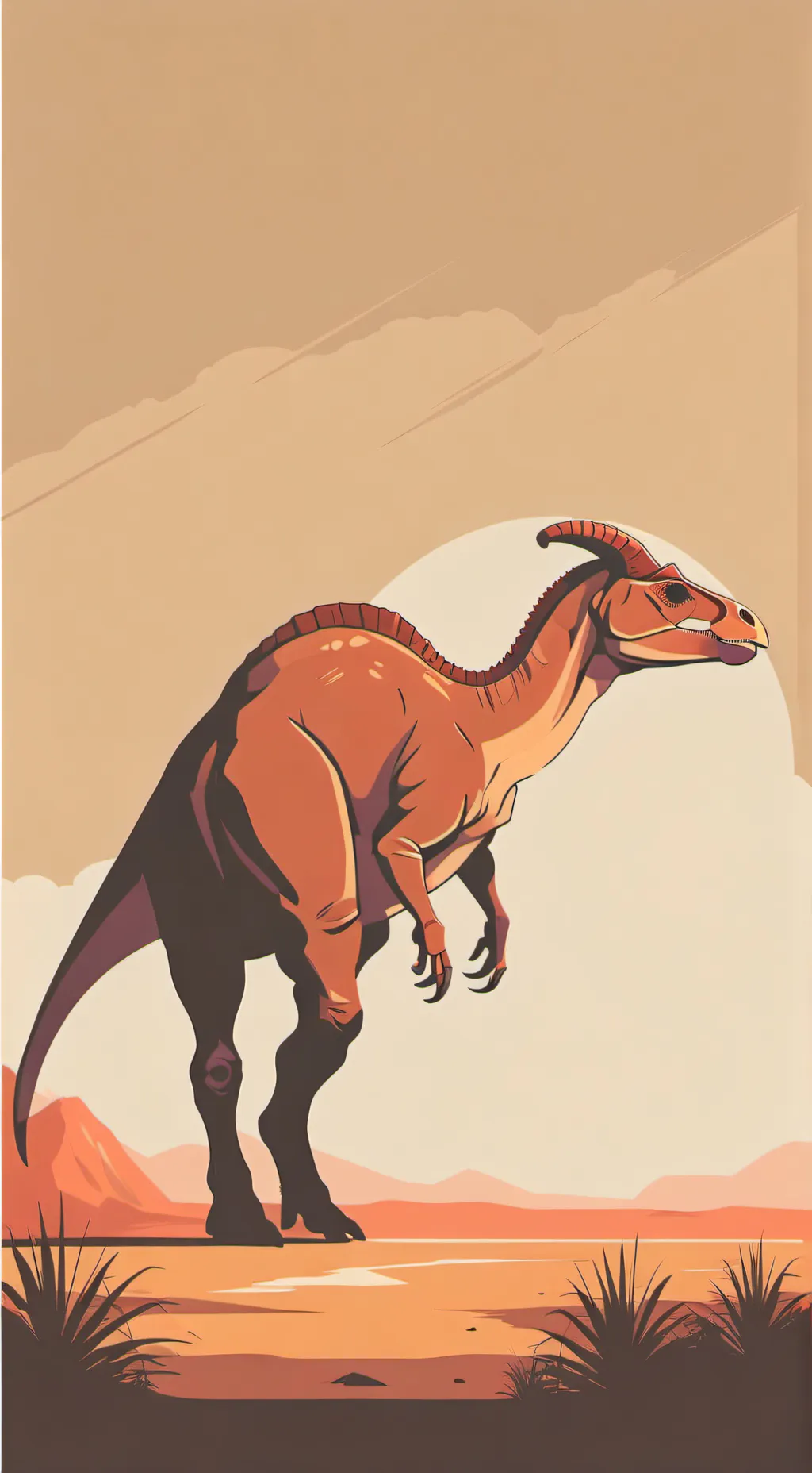 ai character: Parasaurolophus background