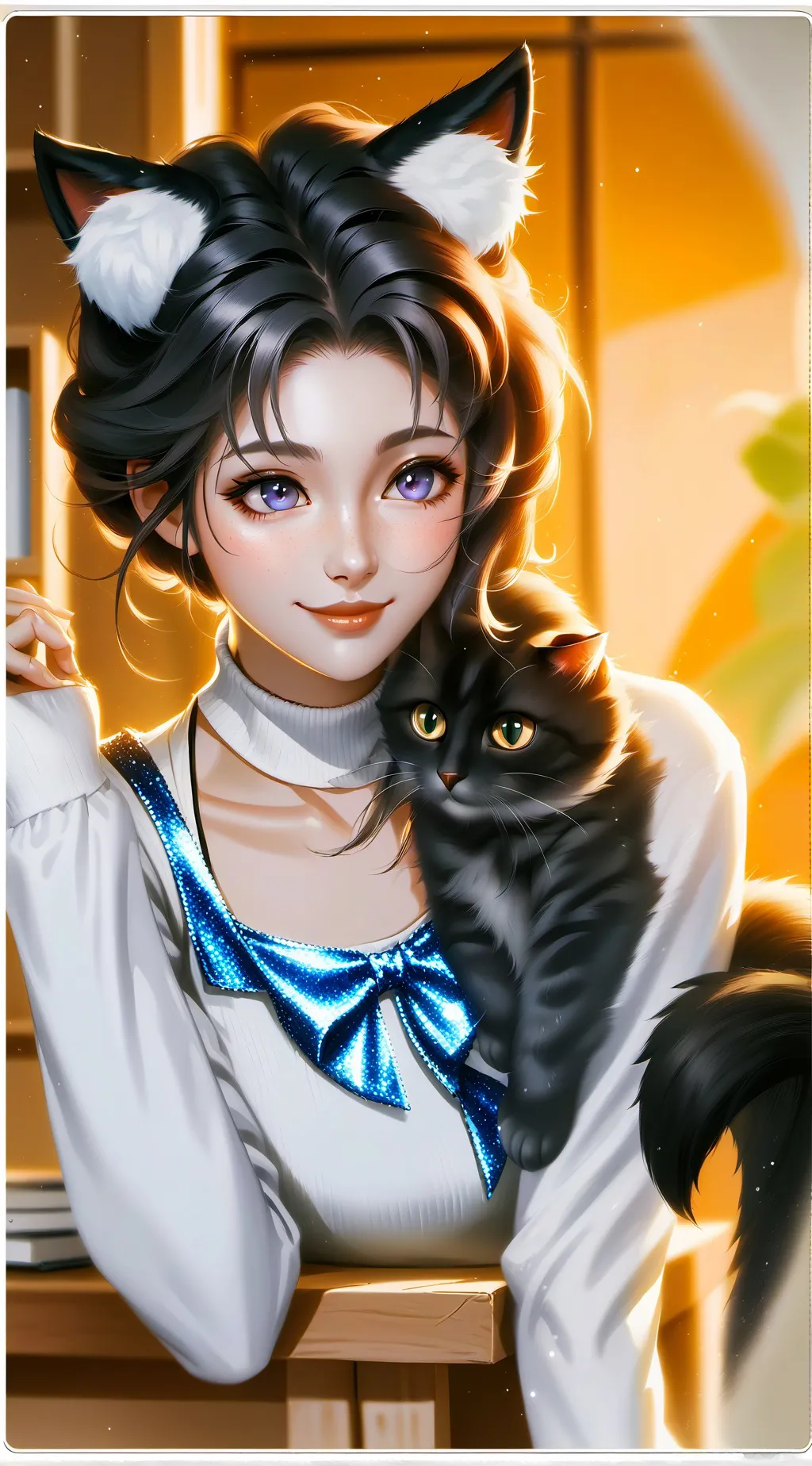 ai character: Romina, the Half-C background