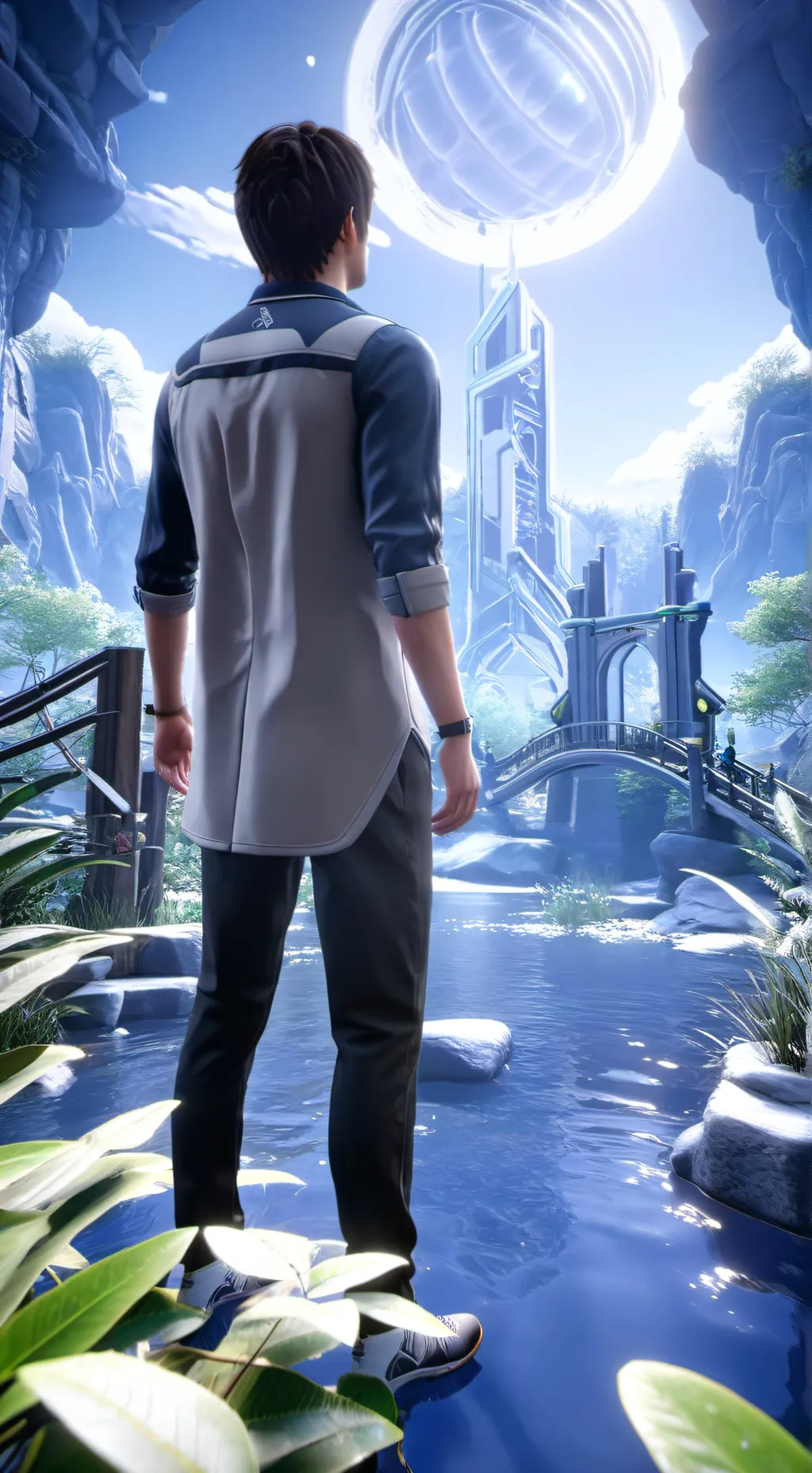 ai character: se-mi vs thanos  background