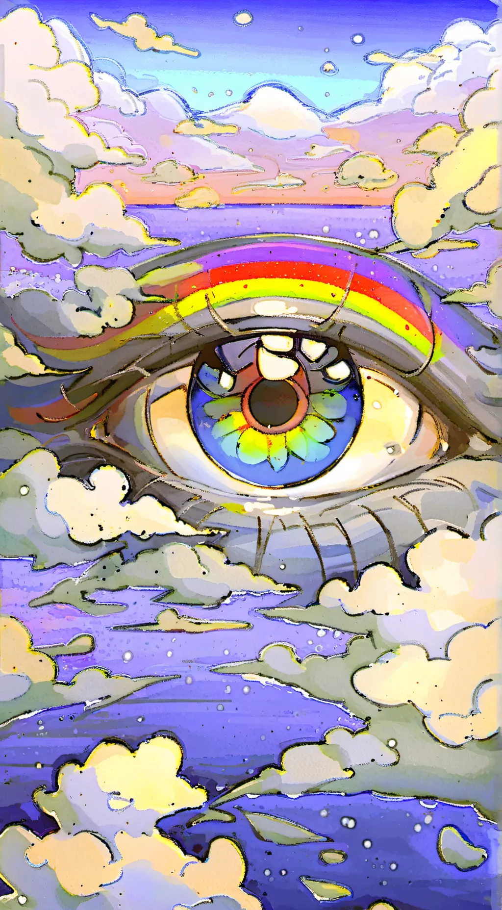 ai character: Eye color background