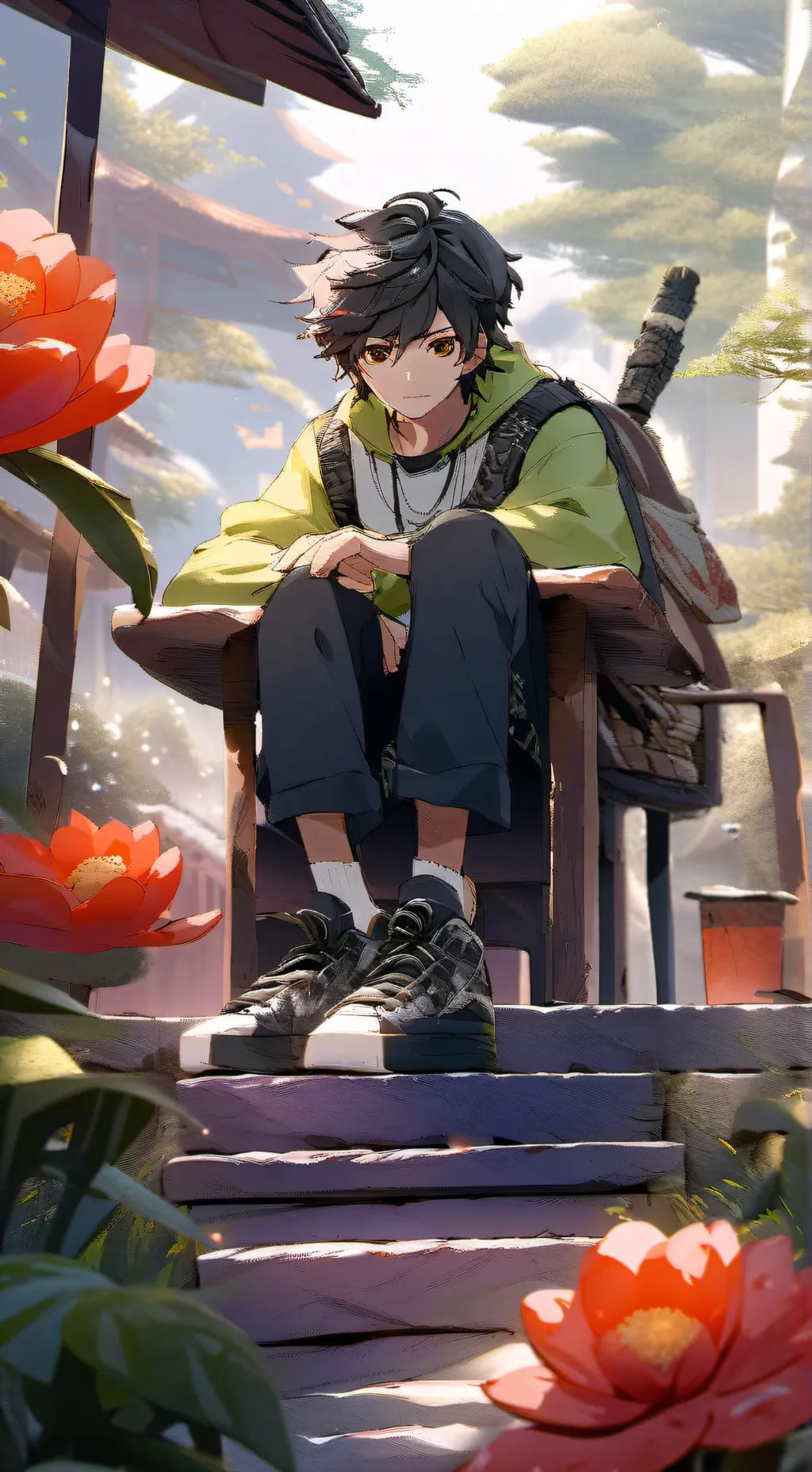 ai character: indie cross  background