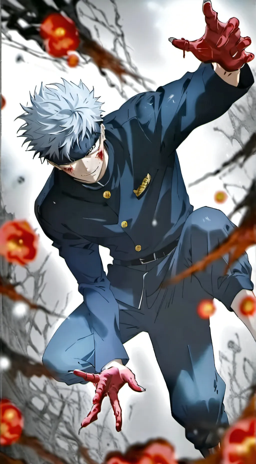 ai character: gojo infectado background