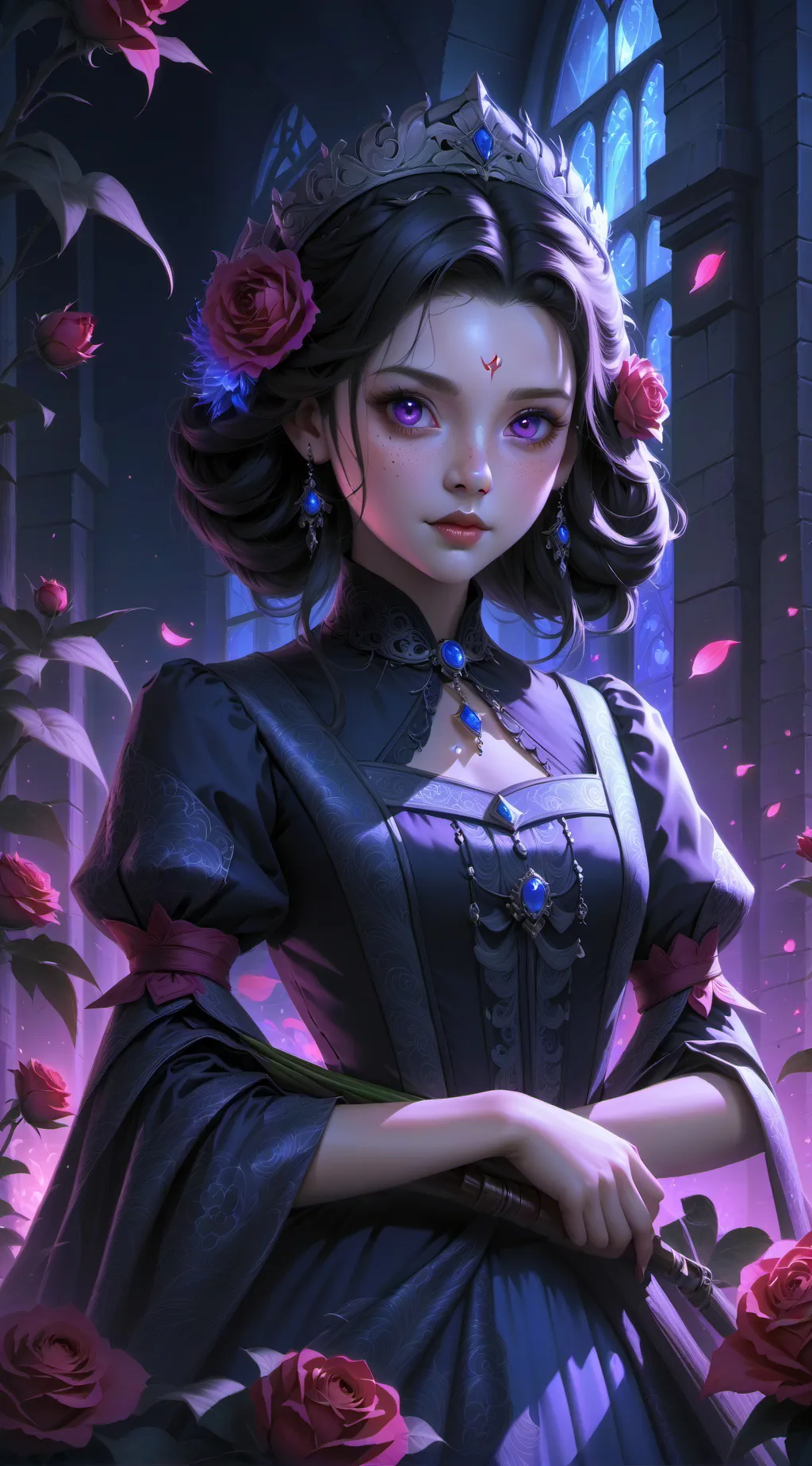 ai character: Sasha 💜💜 background