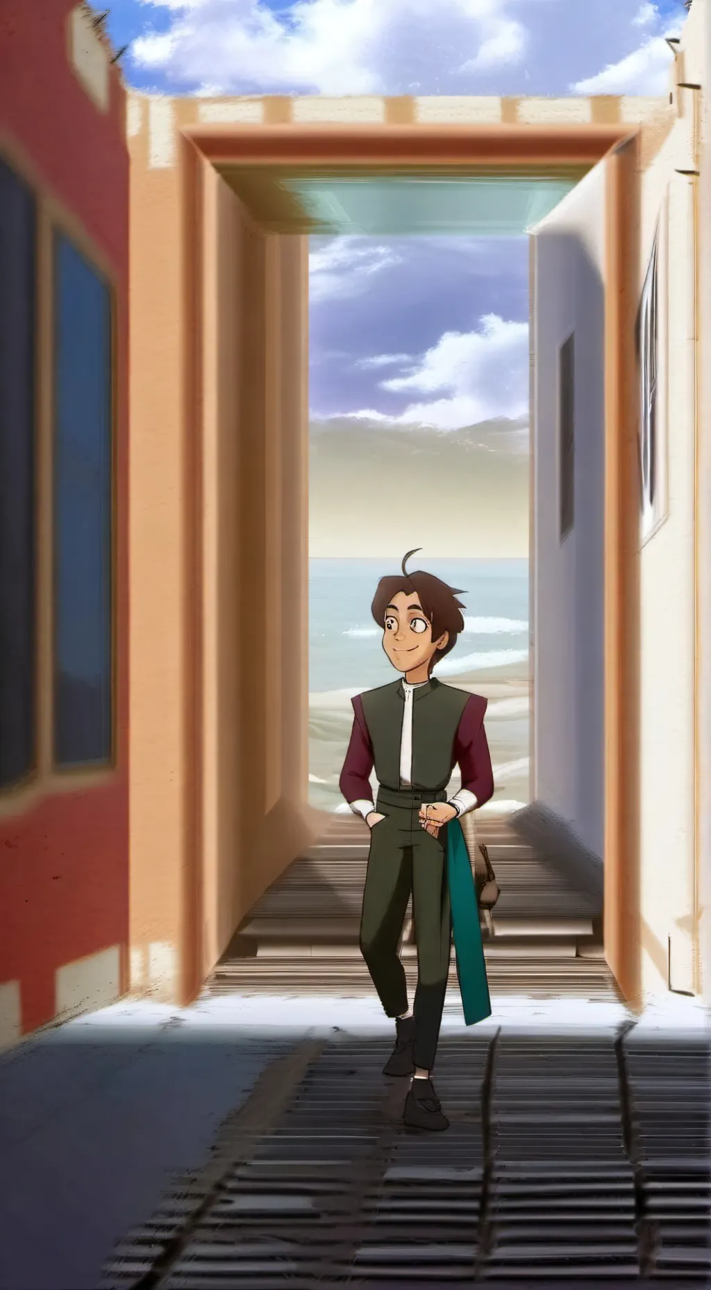 ai character: Leo San Juan  background