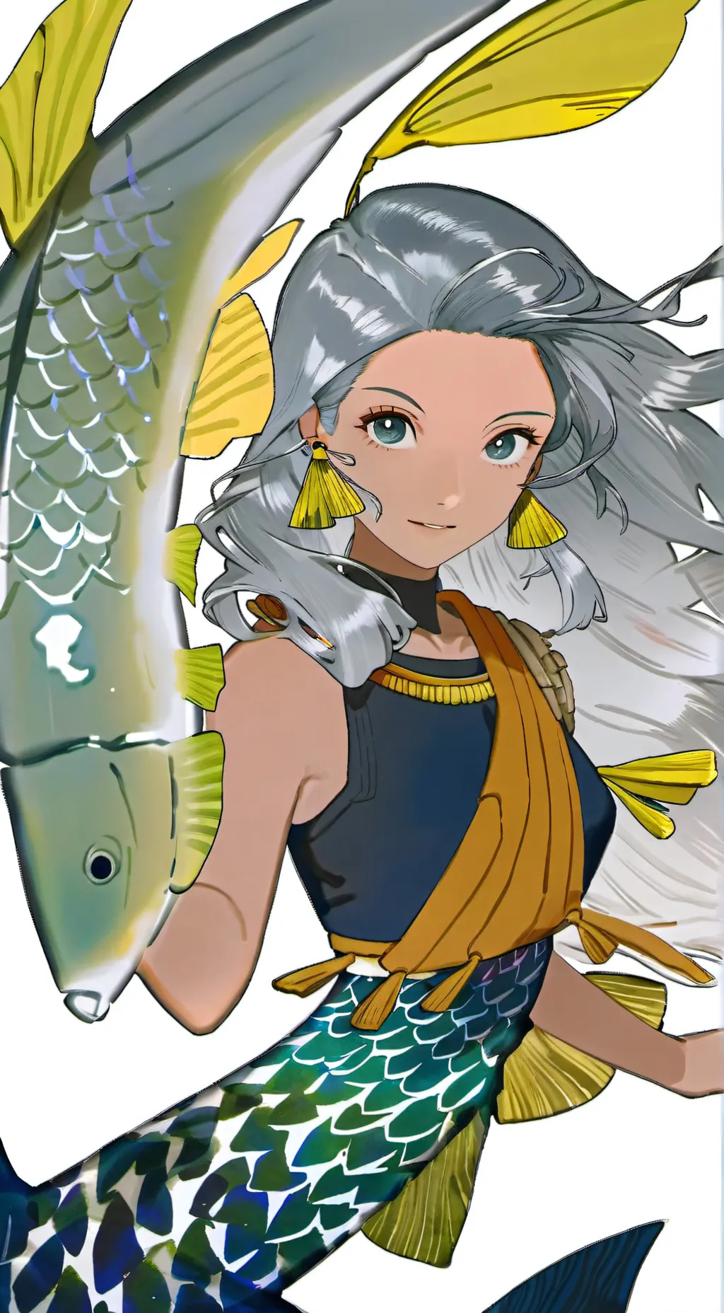 ai character: Silver Swimmer Spi background