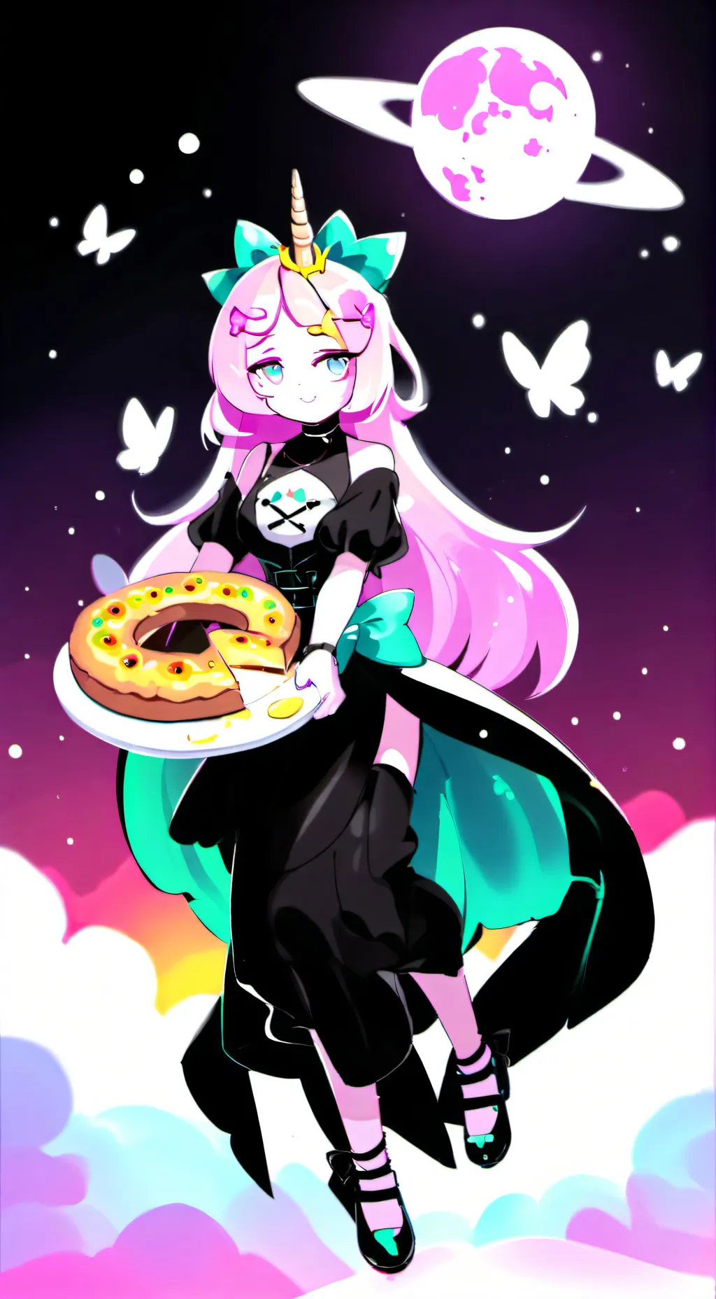 ai character: Cream Unicorn background