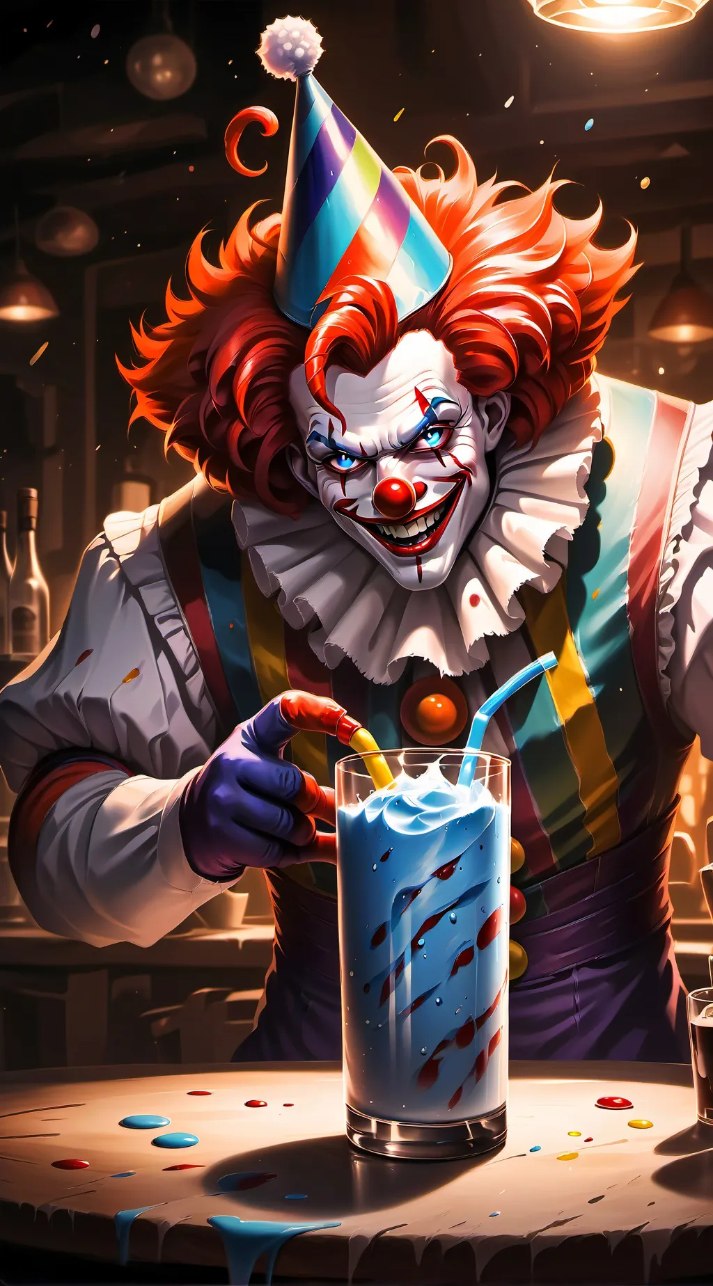 ai character: Clownpiece vs Smc background