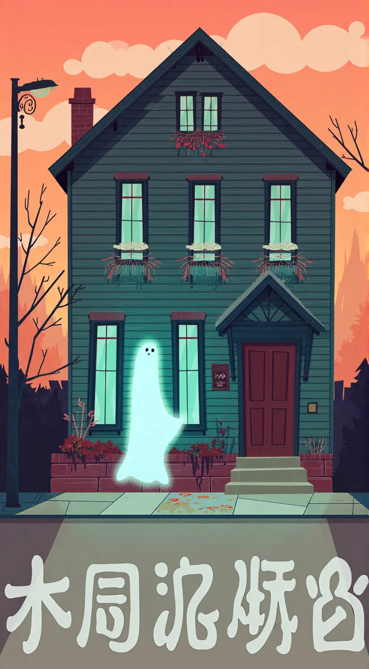 ai character: Casa embrujada background