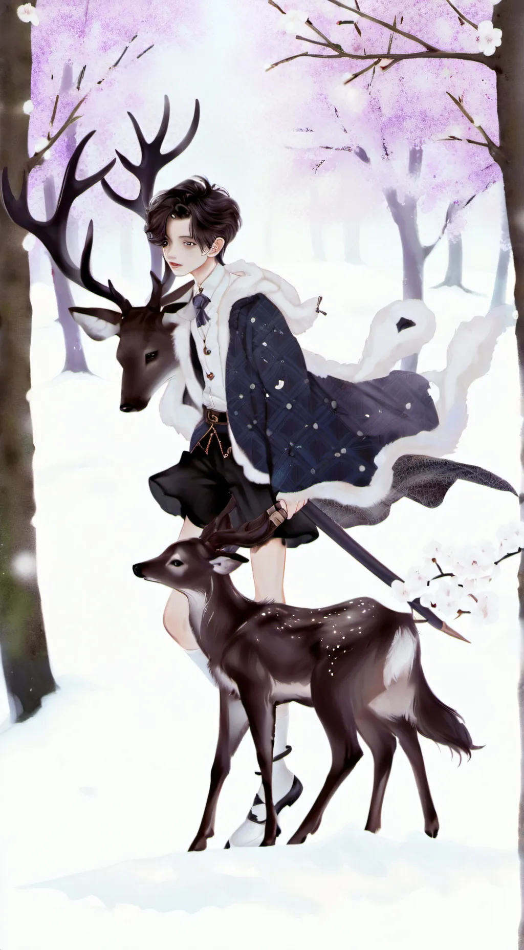 ai character: 🍷  {Alastor} 🦌 background