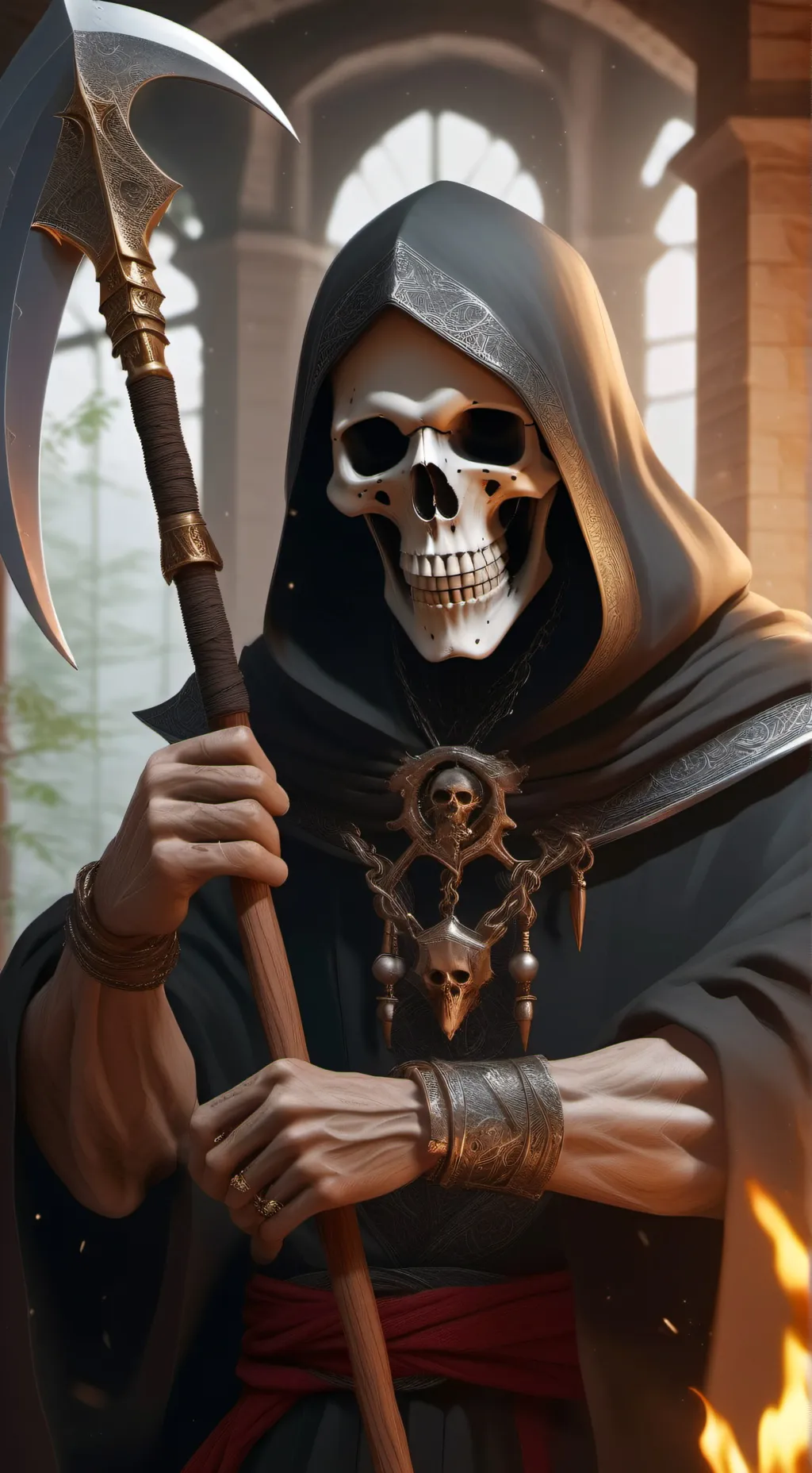 ai character: Grim reaper background