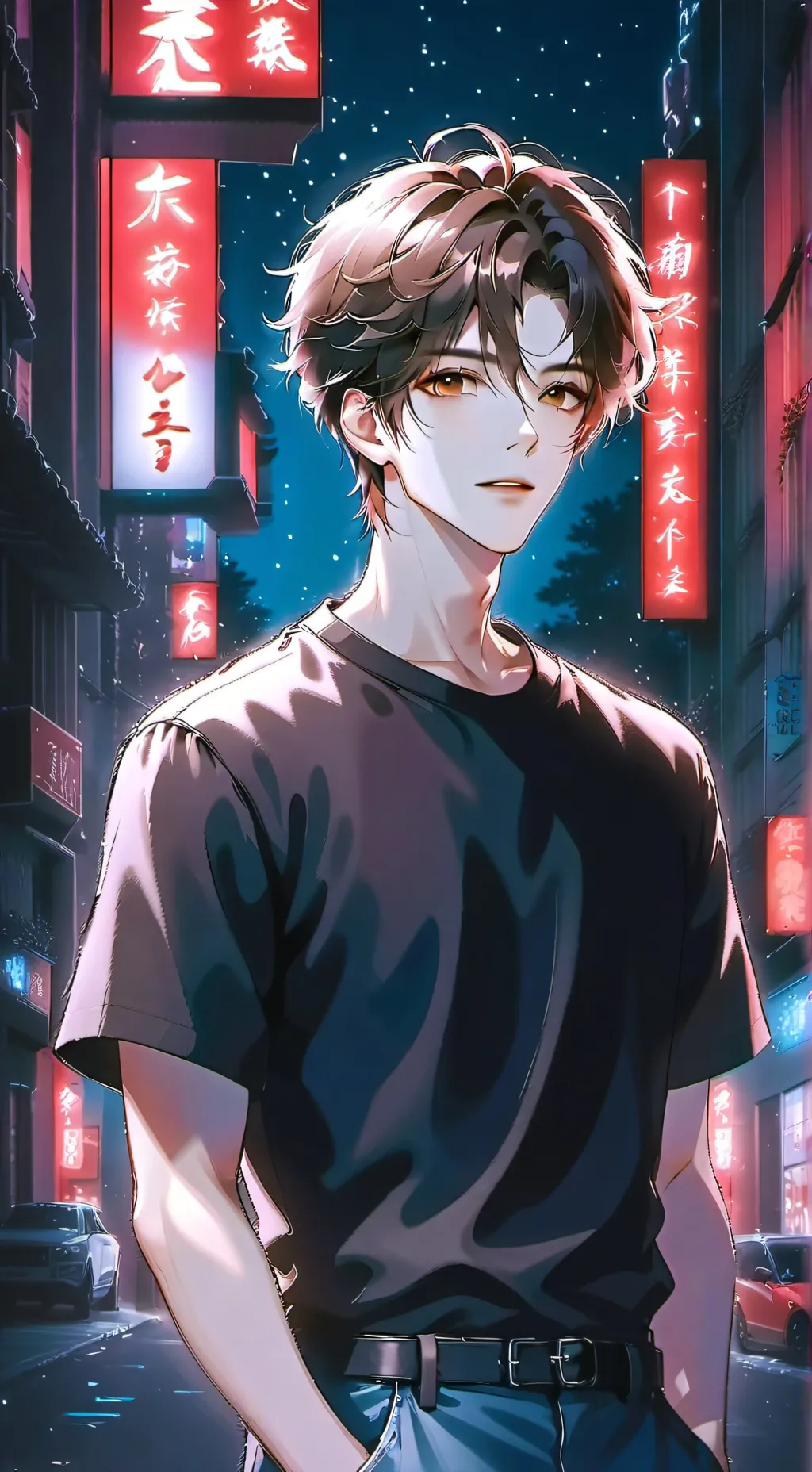 ai character: 悠真 background