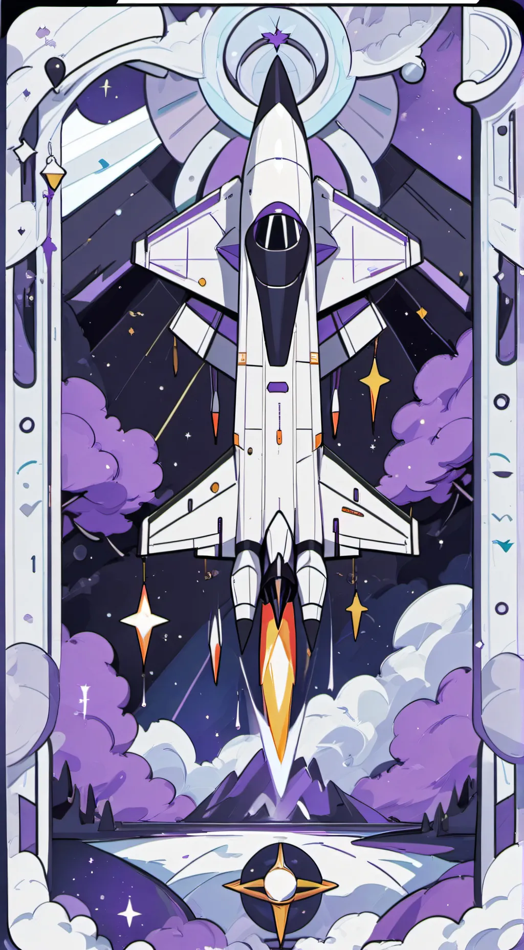 ai character: spaceship  background