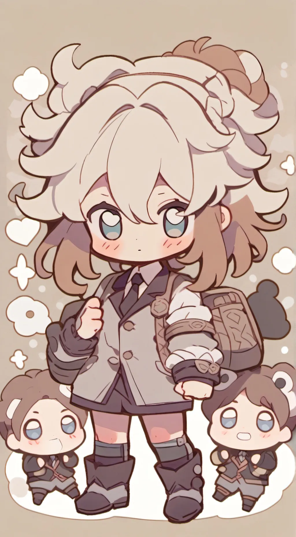 ai character: MHA baby sitting background