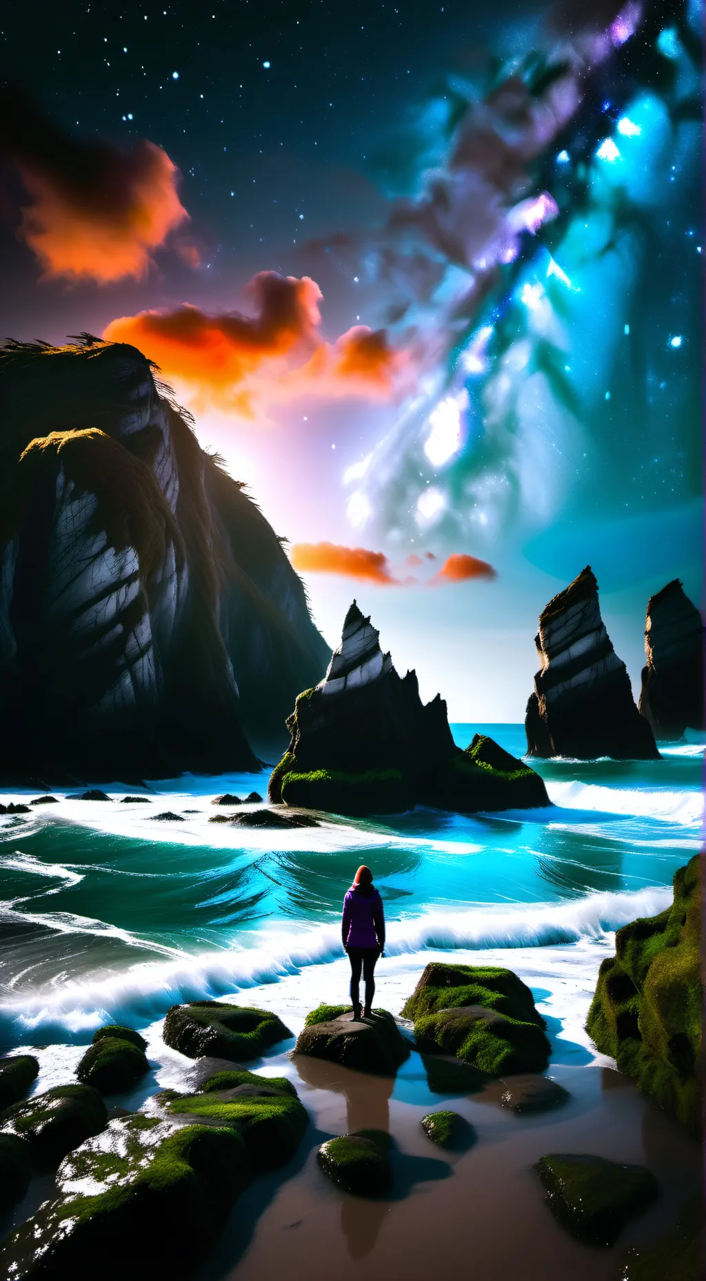 ai character: The sky  background