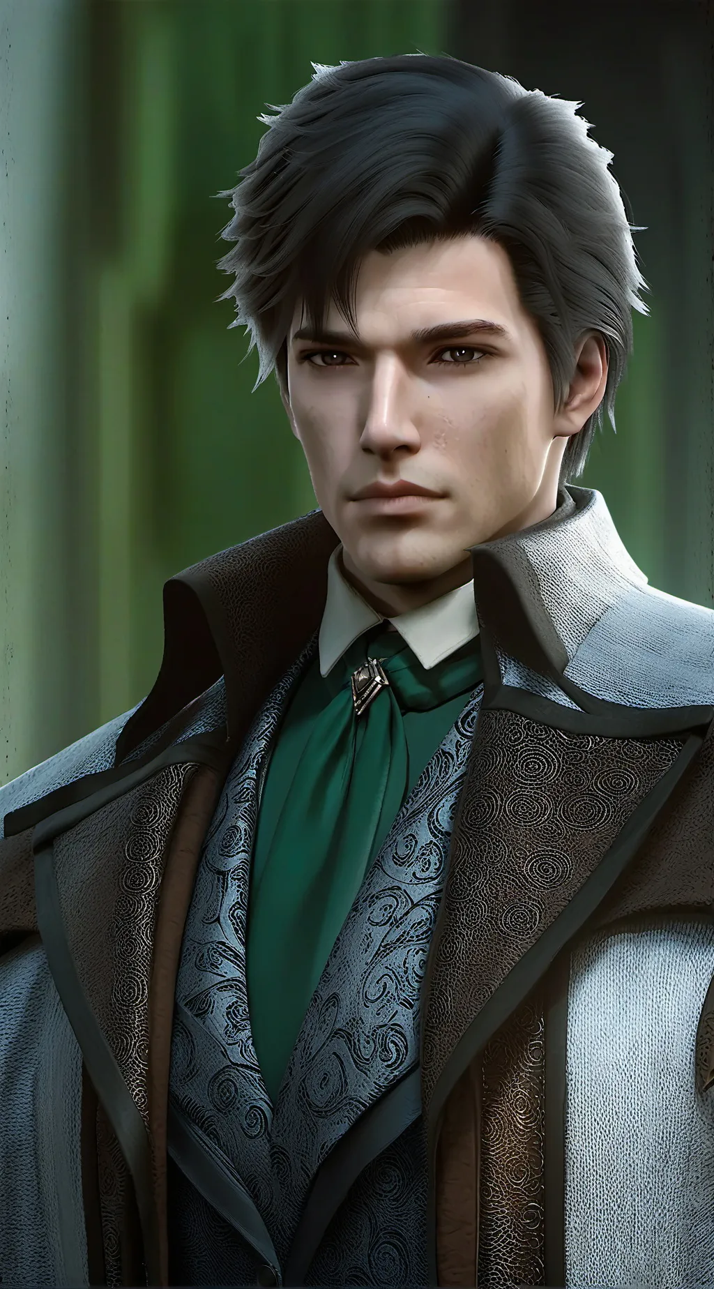 ai character: king of the light  background