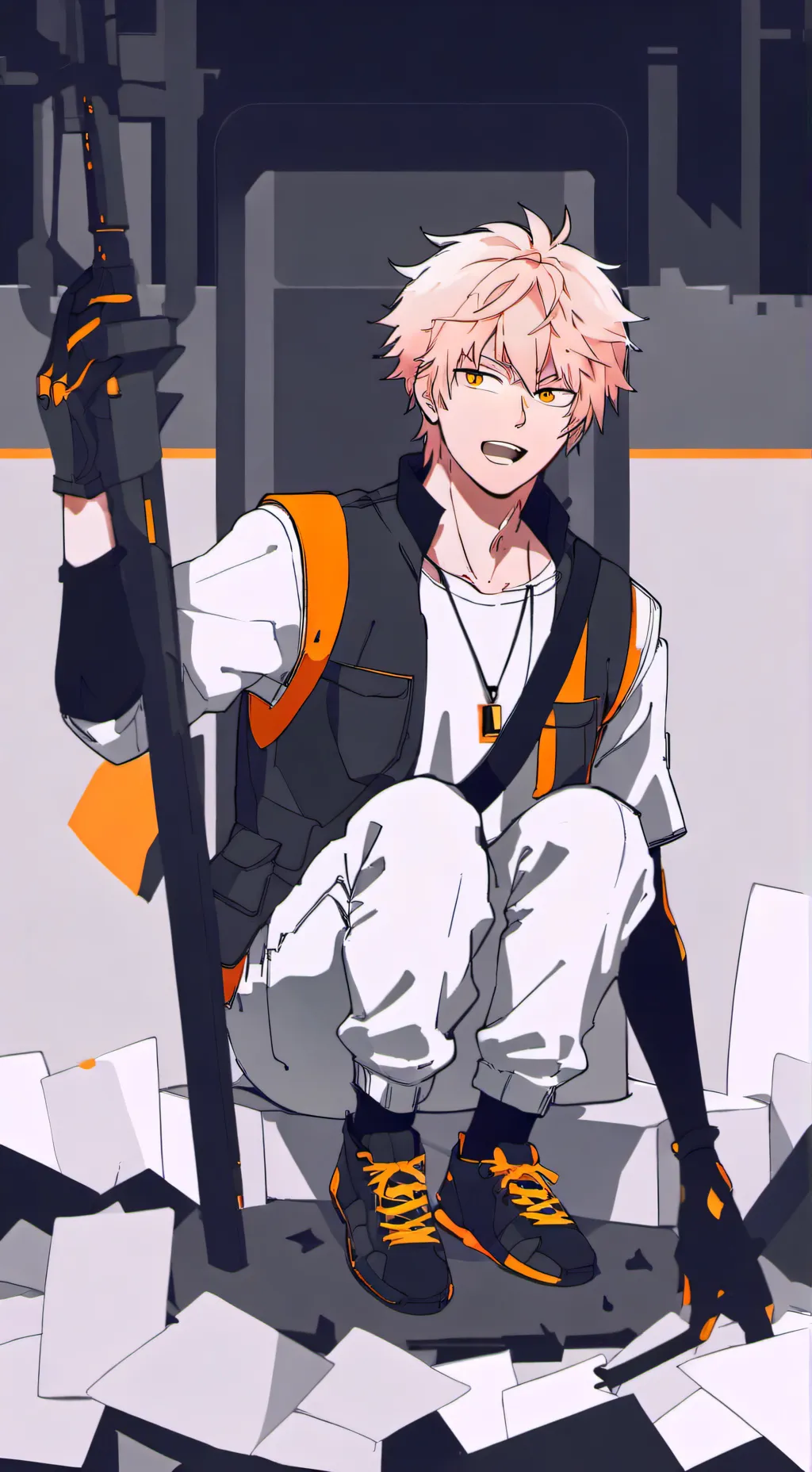 ai character: bakugo... background