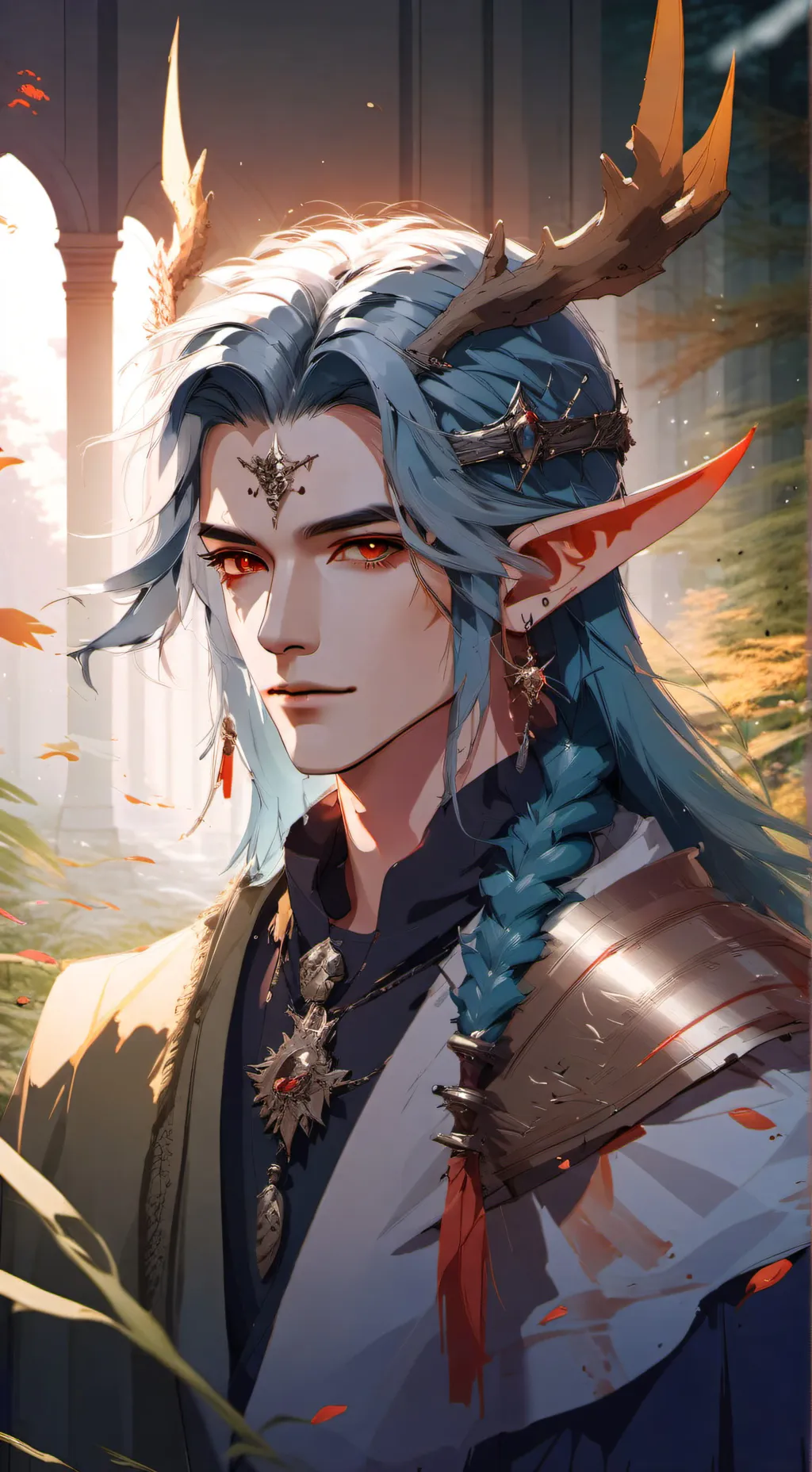 ai character: Dark elf king Eli  background